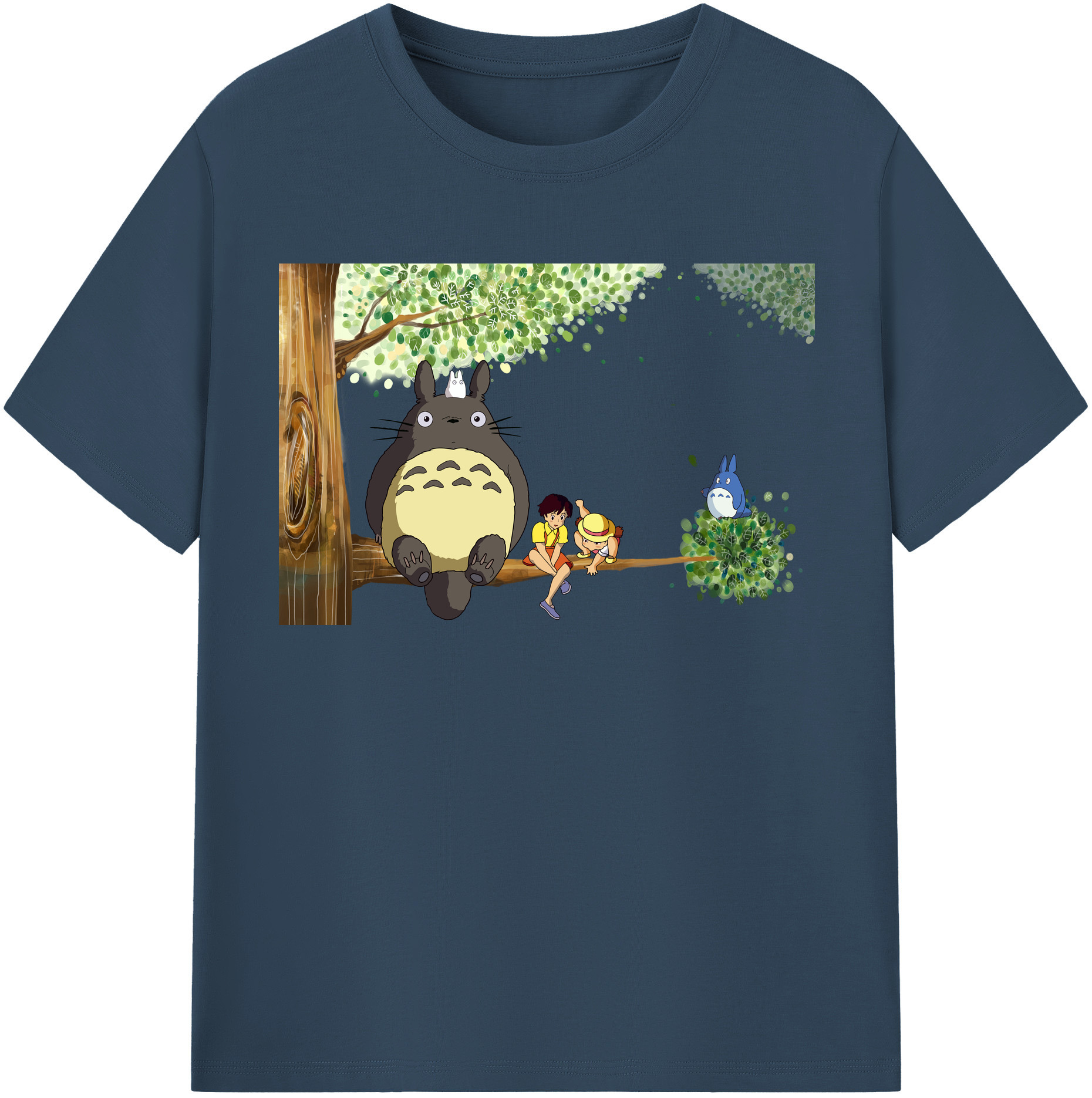 （画像用） となりのトトロ 草壁メイ 草壁サツキ My Neighbor Totoro Satsuki Kusakabe Mei Kusakabe 綿100％半袖Tシャツ（フロントプリント）
