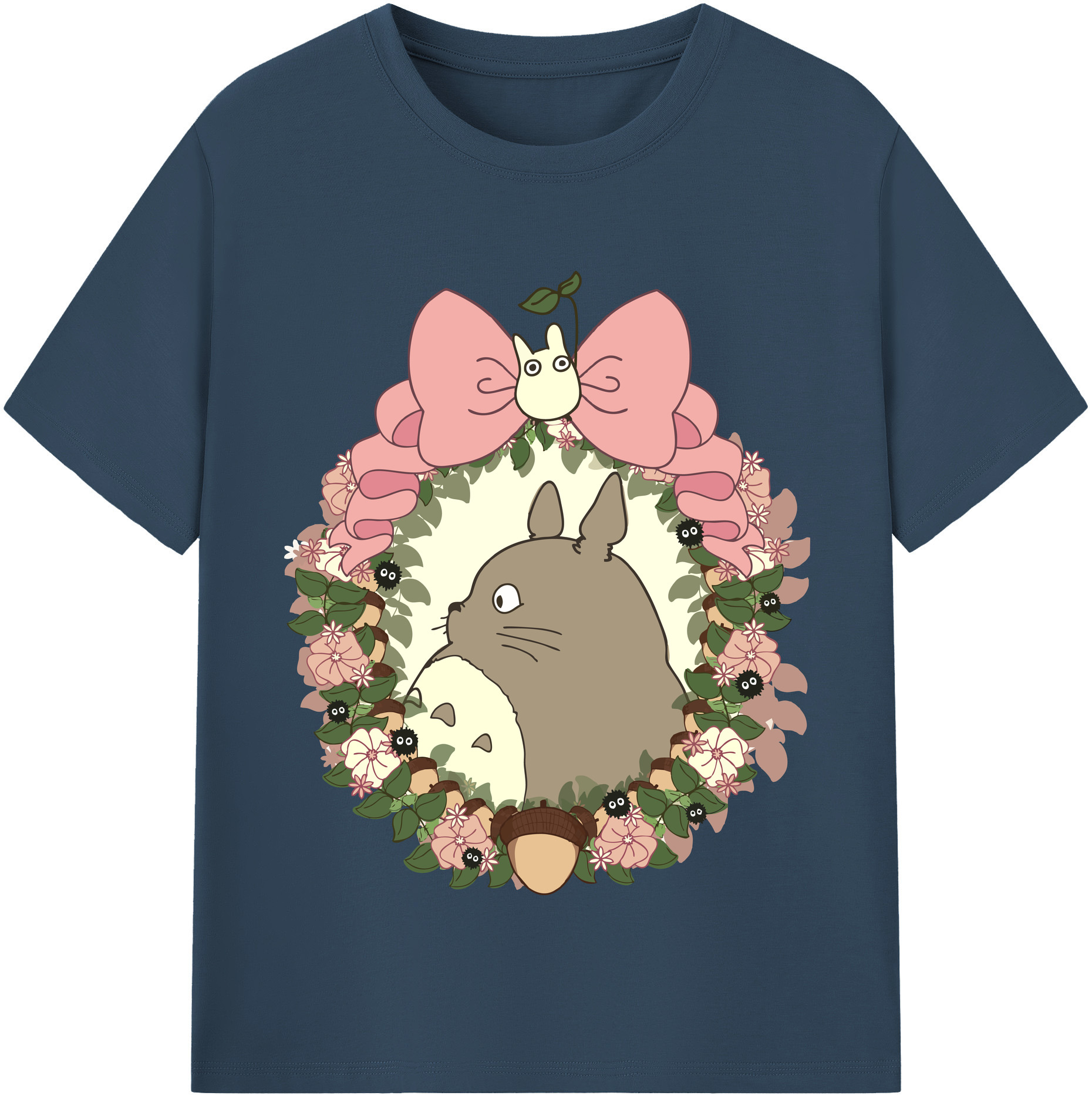 （画像用） となりのトトロ 草壁メイ 草壁サツキ My Neighbor Totoro Satsuki Kusakabe Mei Kusakabe 綿100％半袖Tシャツ（フロントプリント）