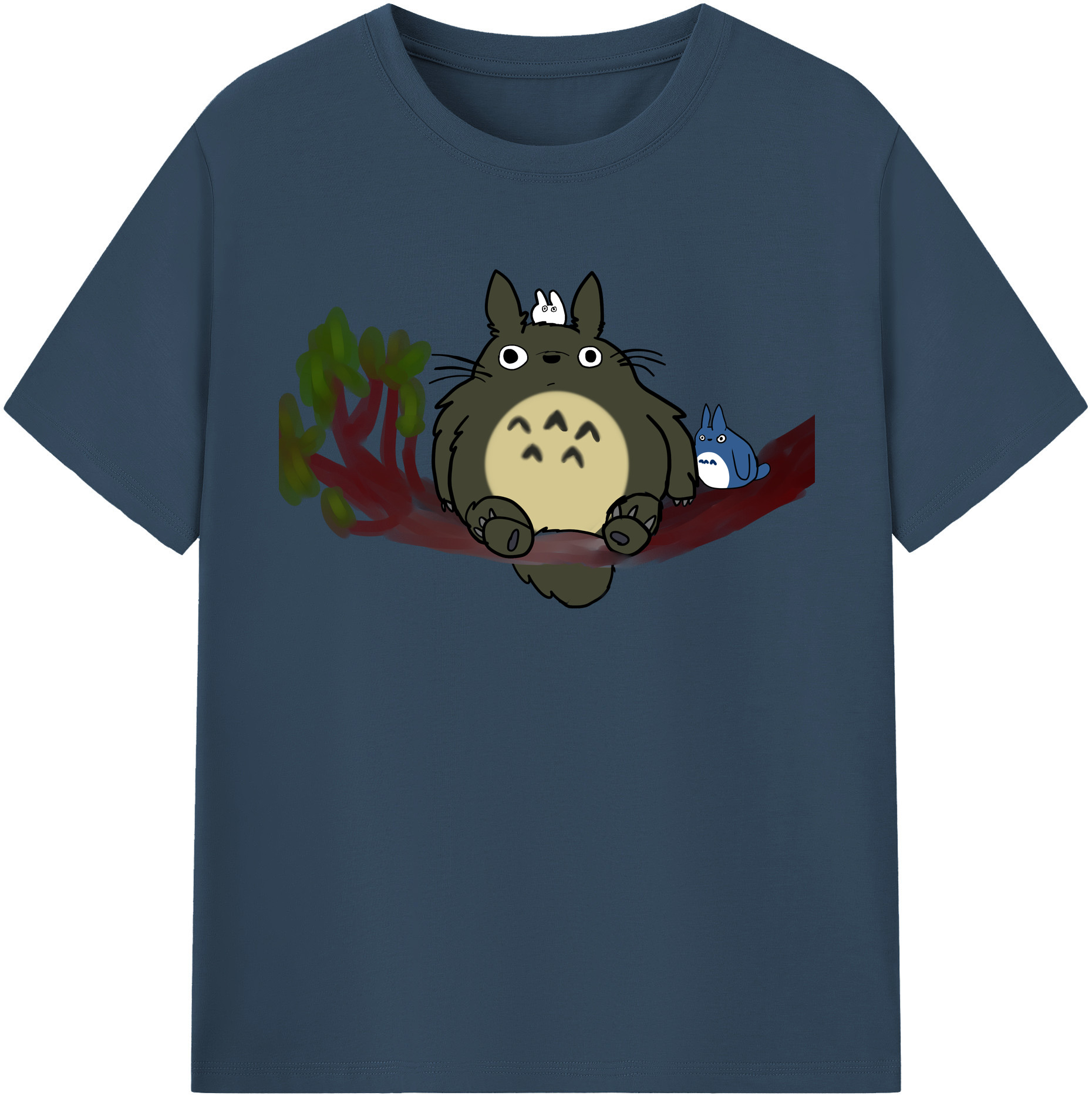 （画像用） となりのトトロ 草壁メイ 草壁サツキ My Neighbor Totoro Satsuki Kusakabe Mei Kusakabe 綿100％半袖Tシャツ（フロントプリント）