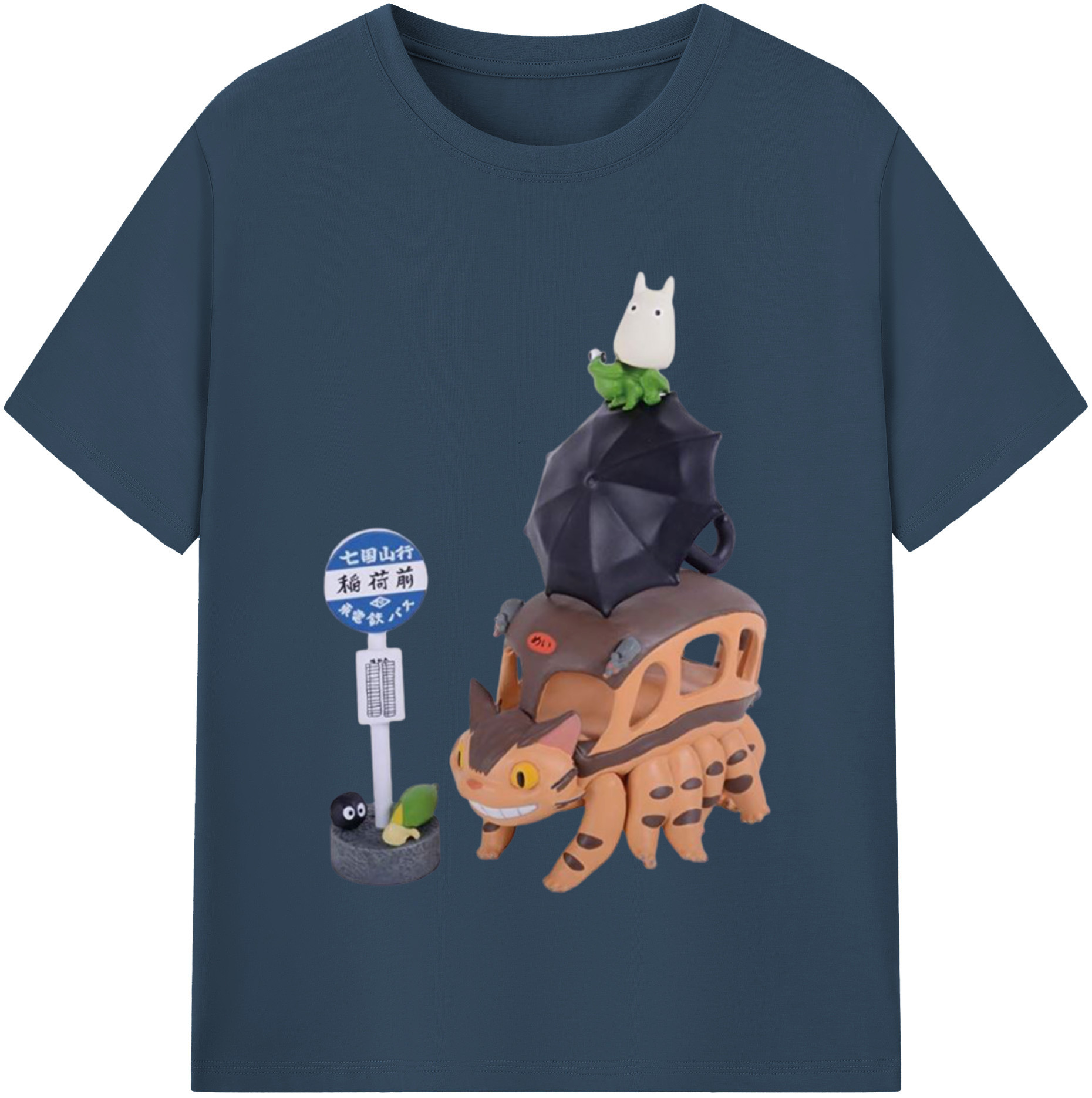 （画像用） となりのトトロ 草壁メイ 草壁サツキ My Neighbor Totoro Satsuki Kusakabe Mei Kusakabe 綿100％半袖Tシャツ（フロントプリント）