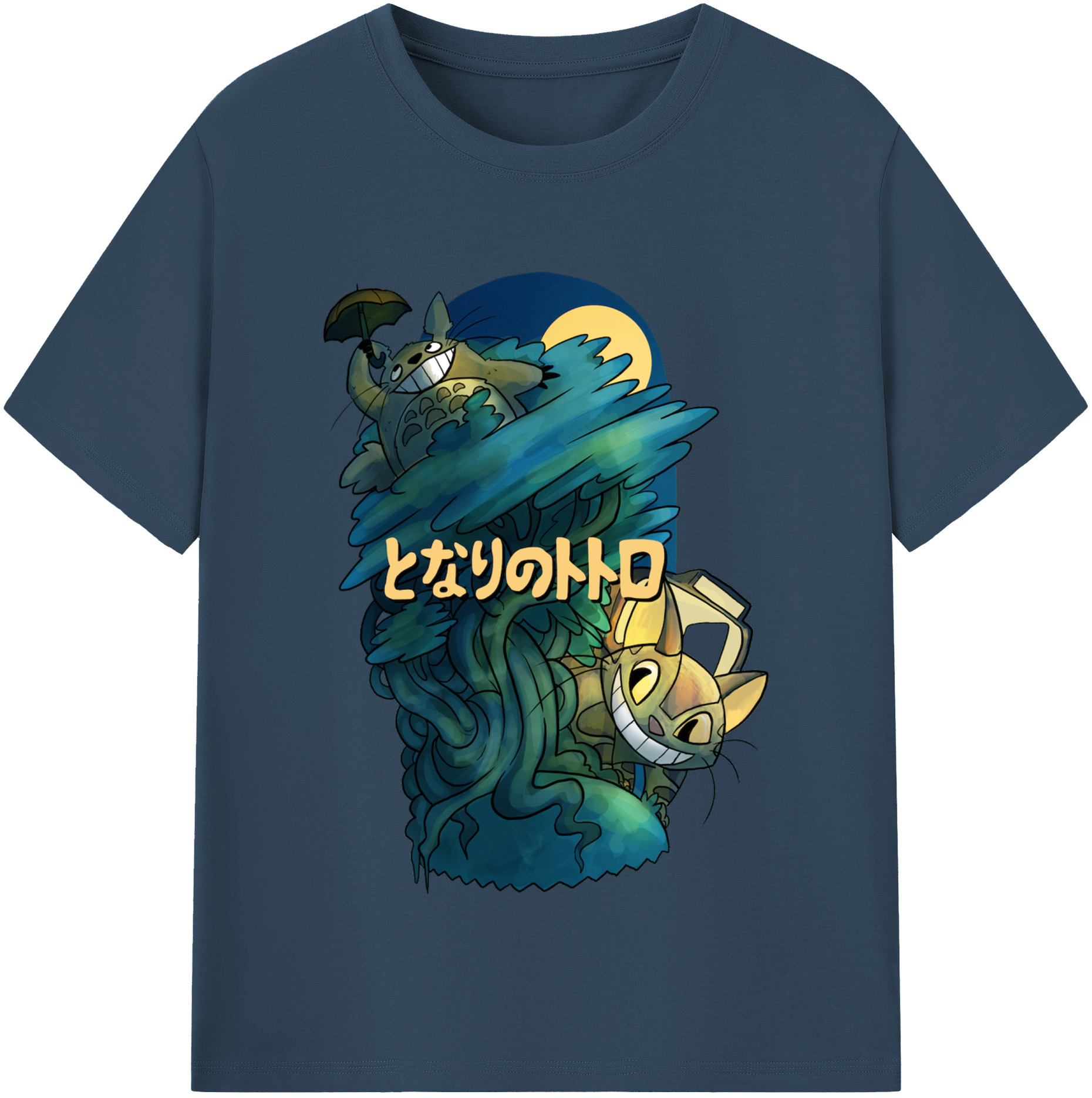 （画像用） となりのトトロ 草壁メイ 草壁サツキ My Neighbor Totoro Satsuki Kusakabe Mei Kusakabe 綿100％半袖Tシャツ（フロントプリント）