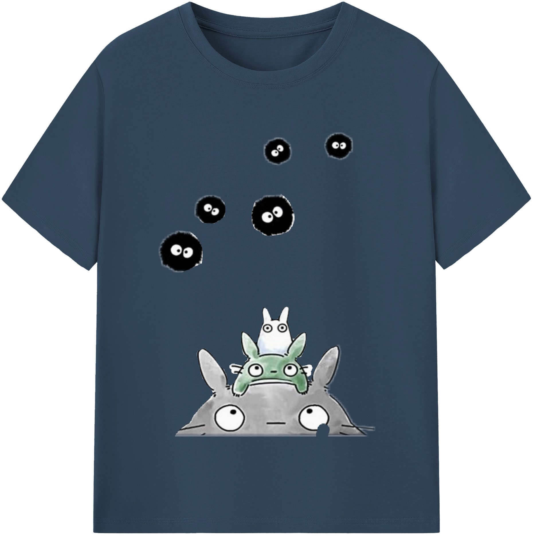 （画像用） となりのトトロ 草壁メイ 草壁サツキ My Neighbor Totoro Satsuki Kusakabe Mei Kusakabe 綿100％半袖Tシャツ（フロントプリント）