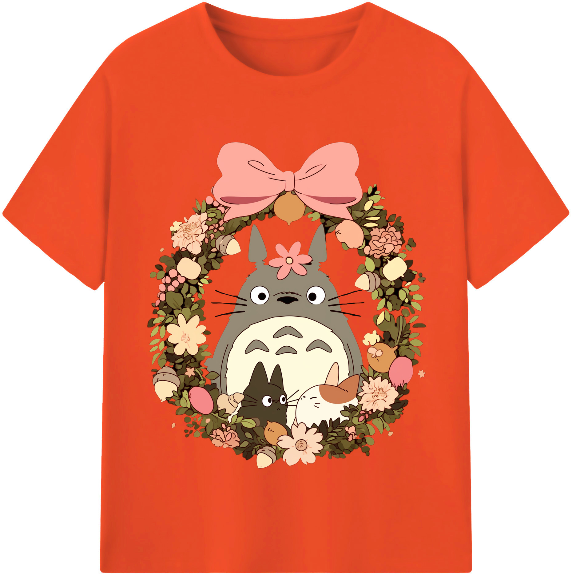 （画像用） となりのトトロ 草壁メイ 草壁サツキ My Neighbor Totoro Satsuki Kusakabe Mei Kusakabe 綿100％半袖Tシャツ（フロントプリント）