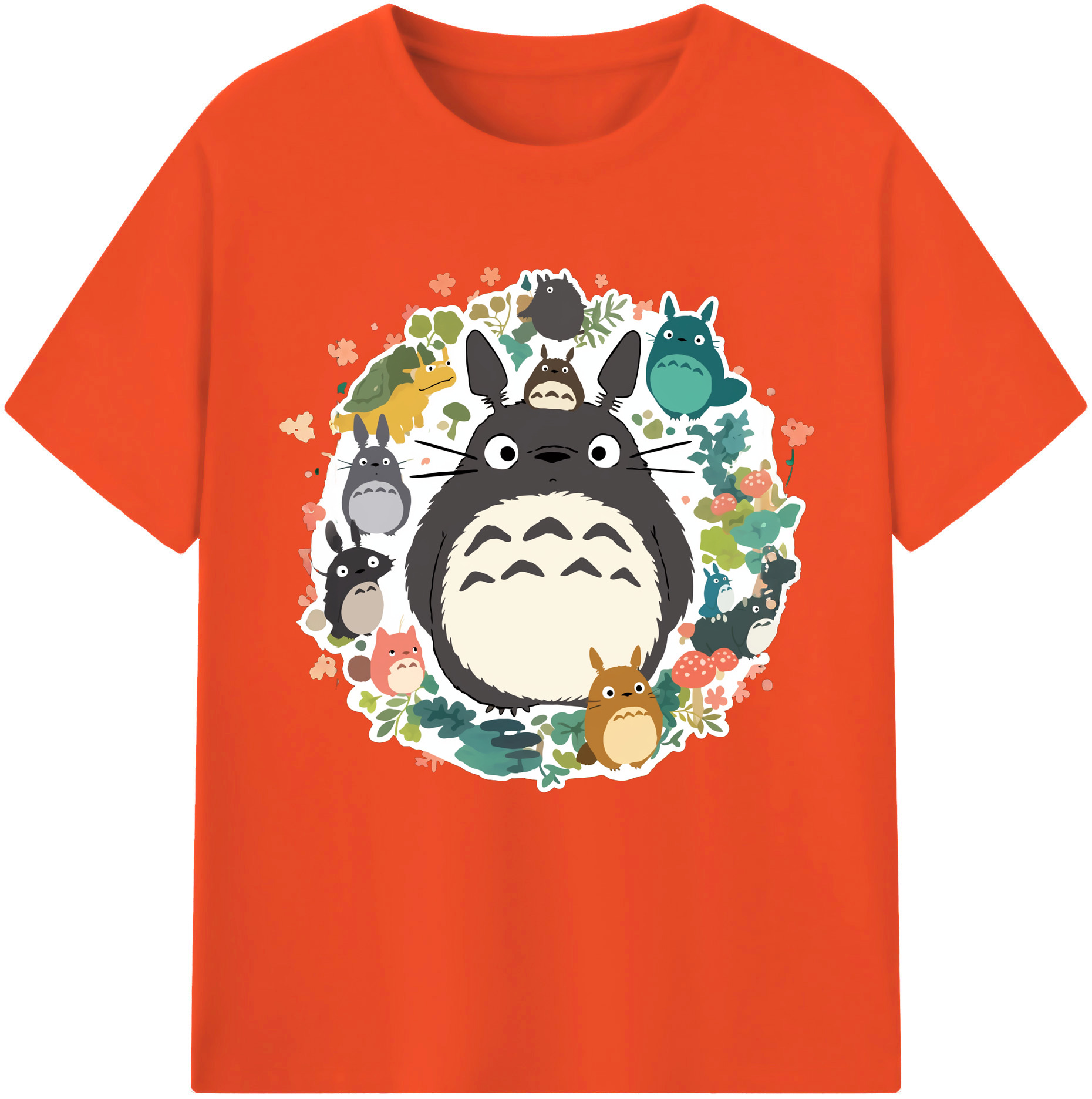 （画像用） となりのトトロ 草壁メイ 草壁サツキ My Neighbor Totoro Satsuki Kusakabe Mei Kusakabe 綿100％半袖Tシャツ（フロントプリント）