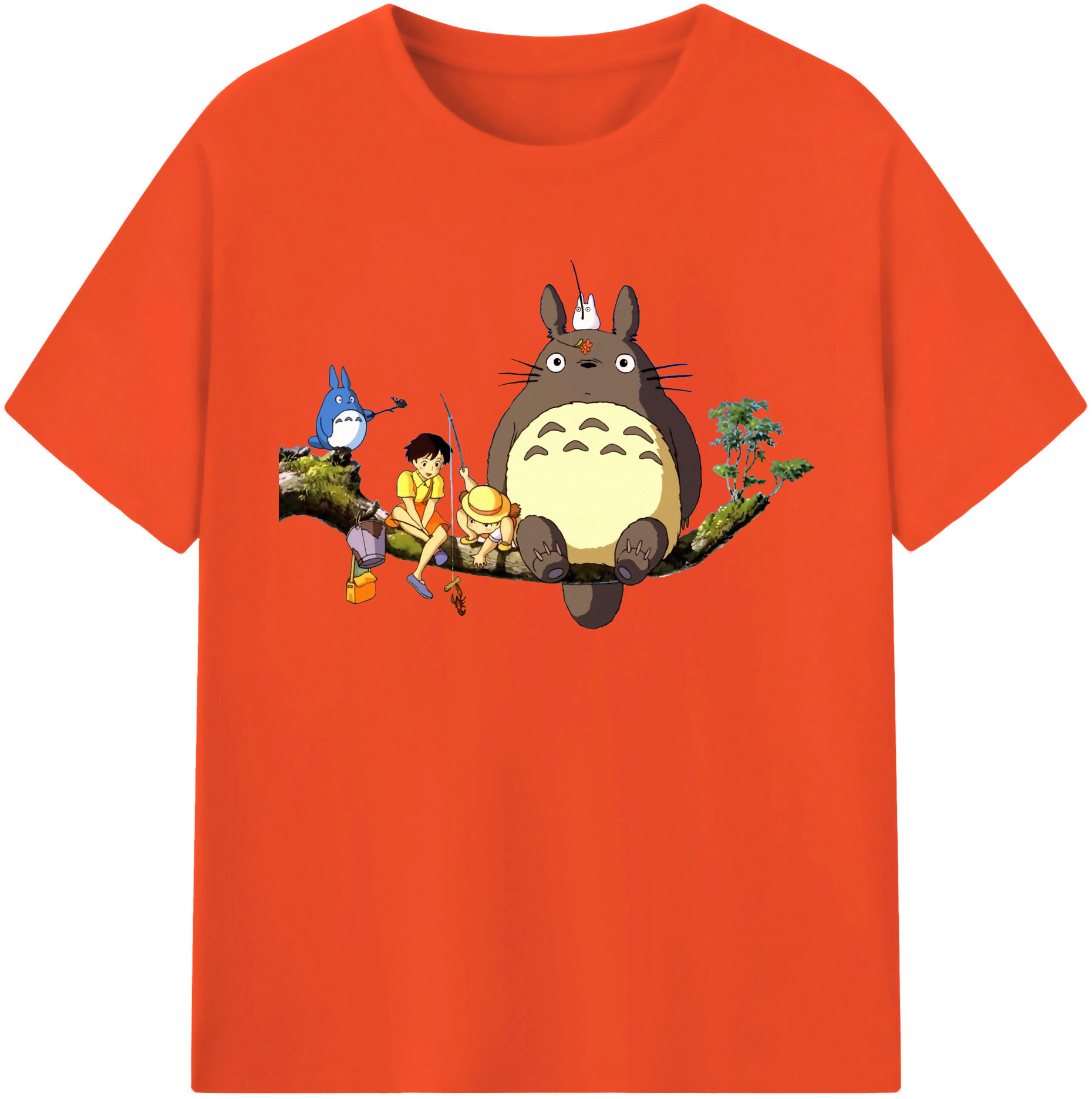 （画像用） となりのトトロ 草壁メイ 草壁サツキ My Neighbor Totoro Satsuki Kusakabe Mei Kusakabe 綿100％半袖Tシャツ（フロントプリント）