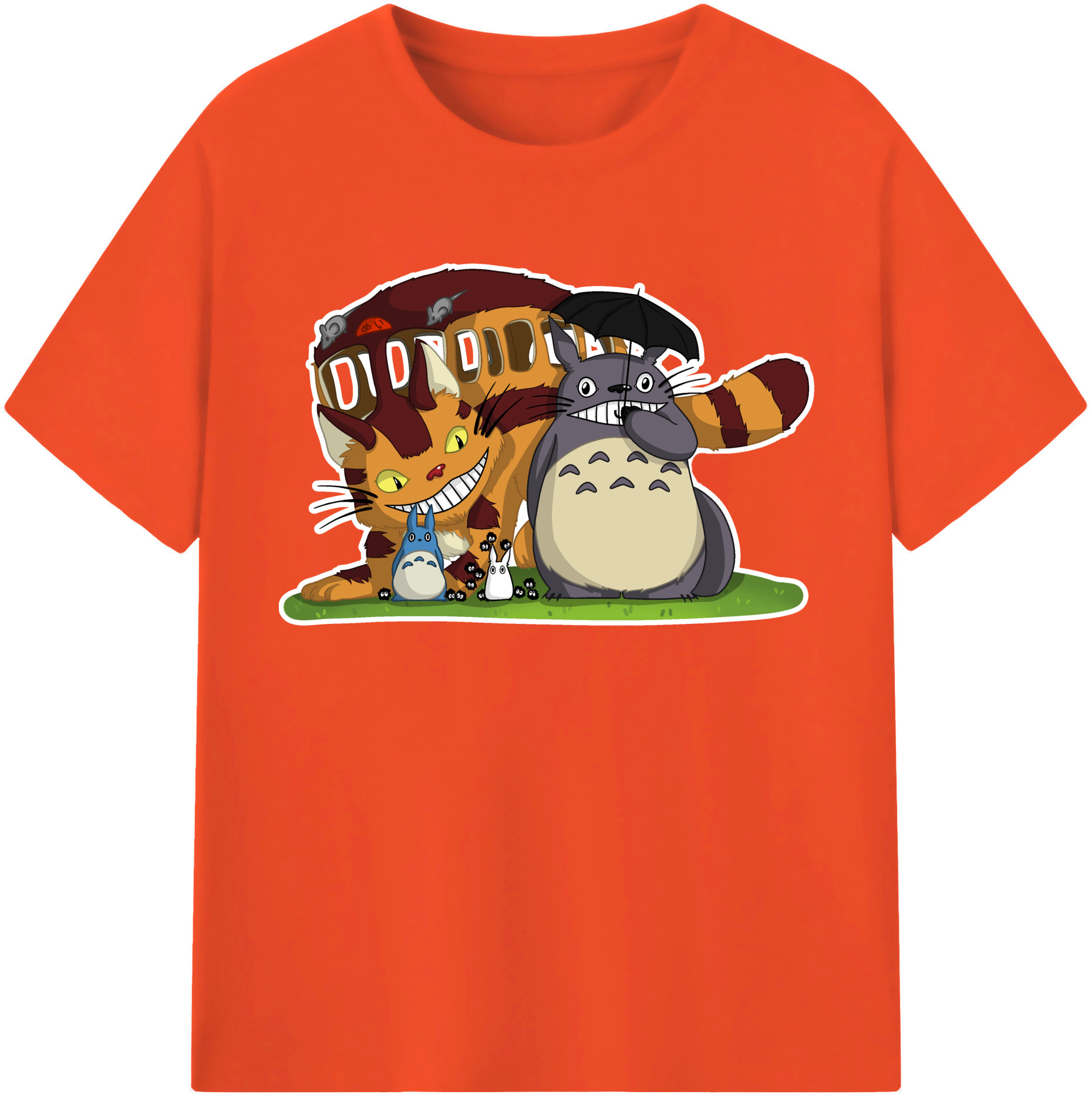 （画像用） となりのトトロ 草壁メイ 草壁サツキ My Neighbor Totoro Satsuki Kusakabe Mei Kusakabe 綿100％半袖Tシャツ（フロントプリント）