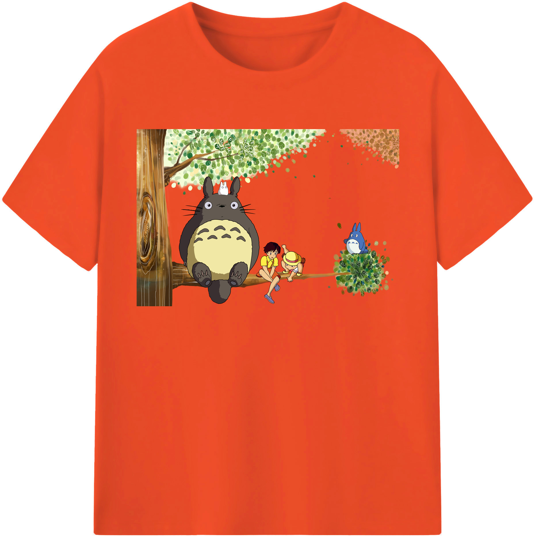 （画像用） となりのトトロ 草壁メイ 草壁サツキ My Neighbor Totoro Satsuki Kusakabe Mei Kusakabe 綿100％半袖Tシャツ（フロントプリント）