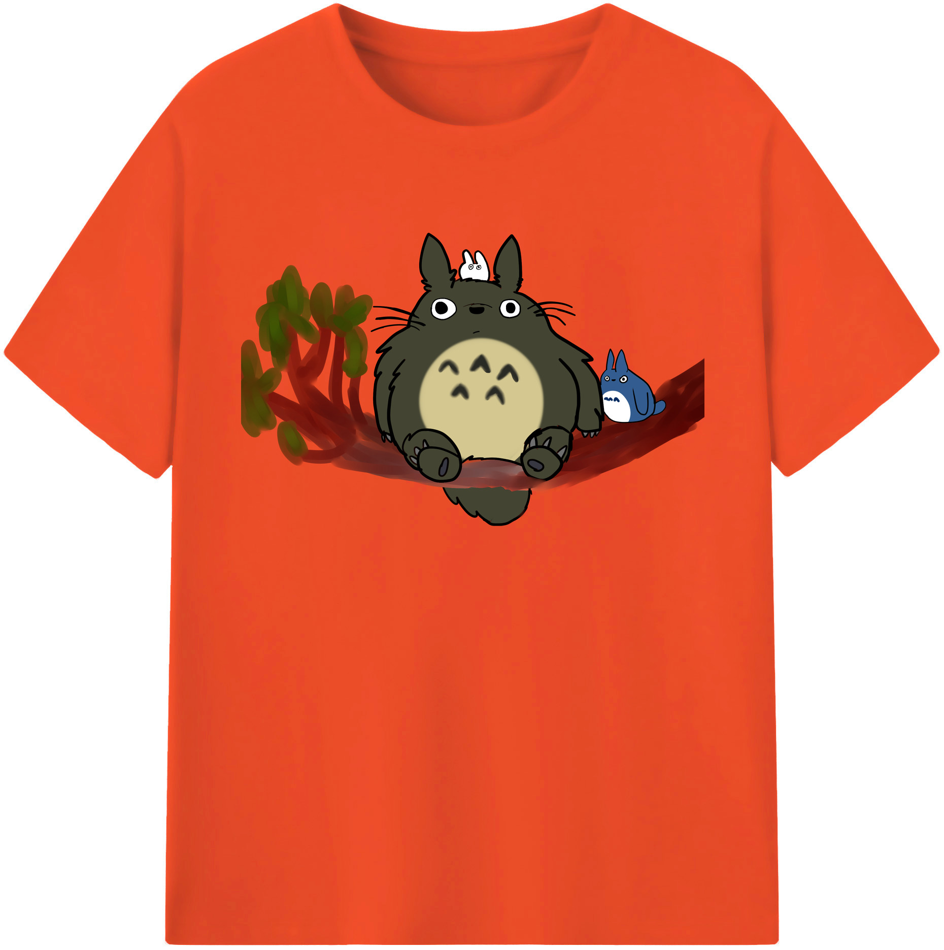 （画像用） となりのトトロ 草壁メイ 草壁サツキ My Neighbor Totoro Satsuki Kusakabe Mei Kusakabe 綿100％半袖Tシャツ（フロントプリント）