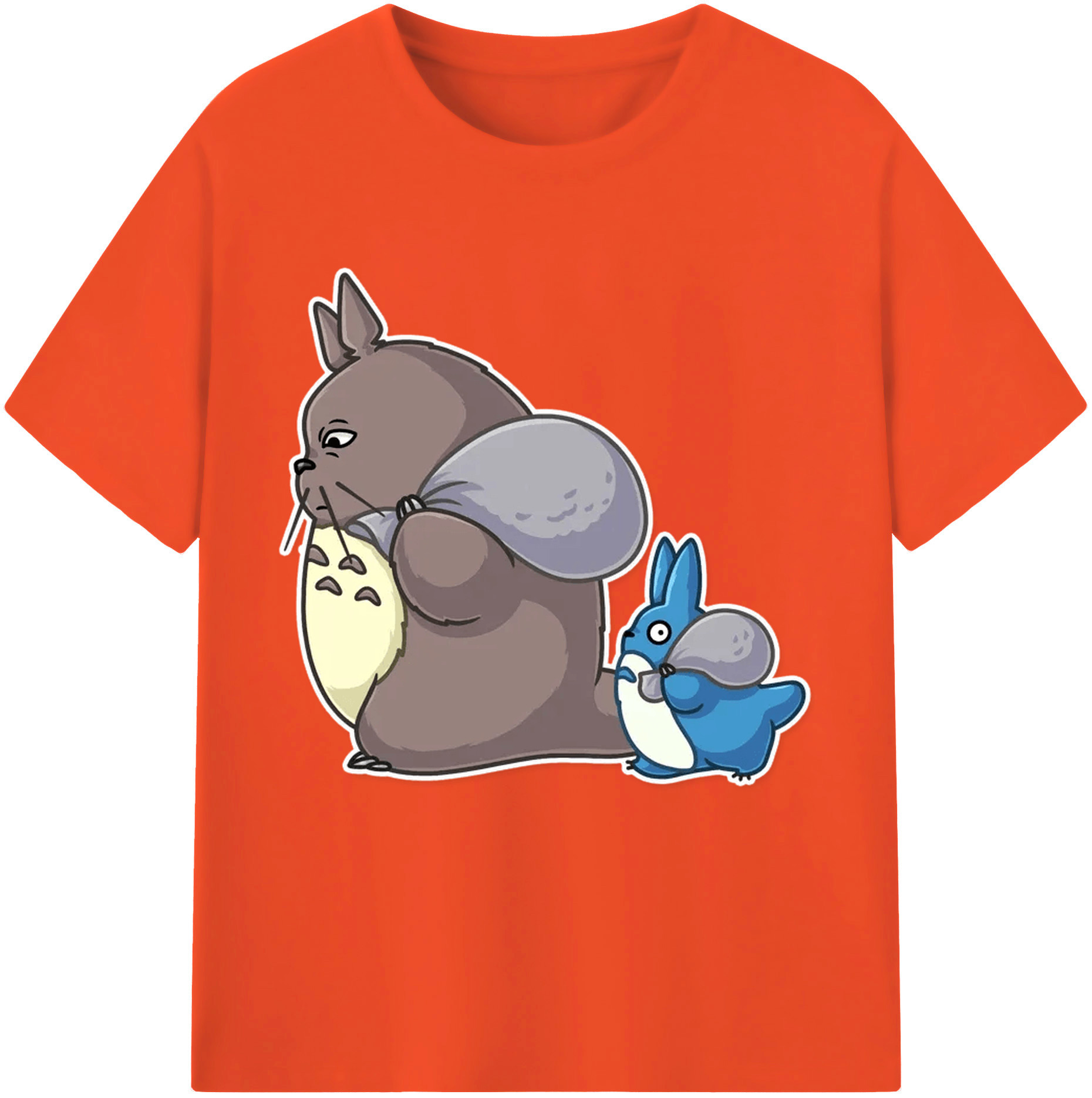 （画像用） となりのトトロ 草壁メイ 草壁サツキ My Neighbor Totoro Satsuki Kusakabe Mei Kusakabe 綿100％半袖Tシャツ（フロントプリント）