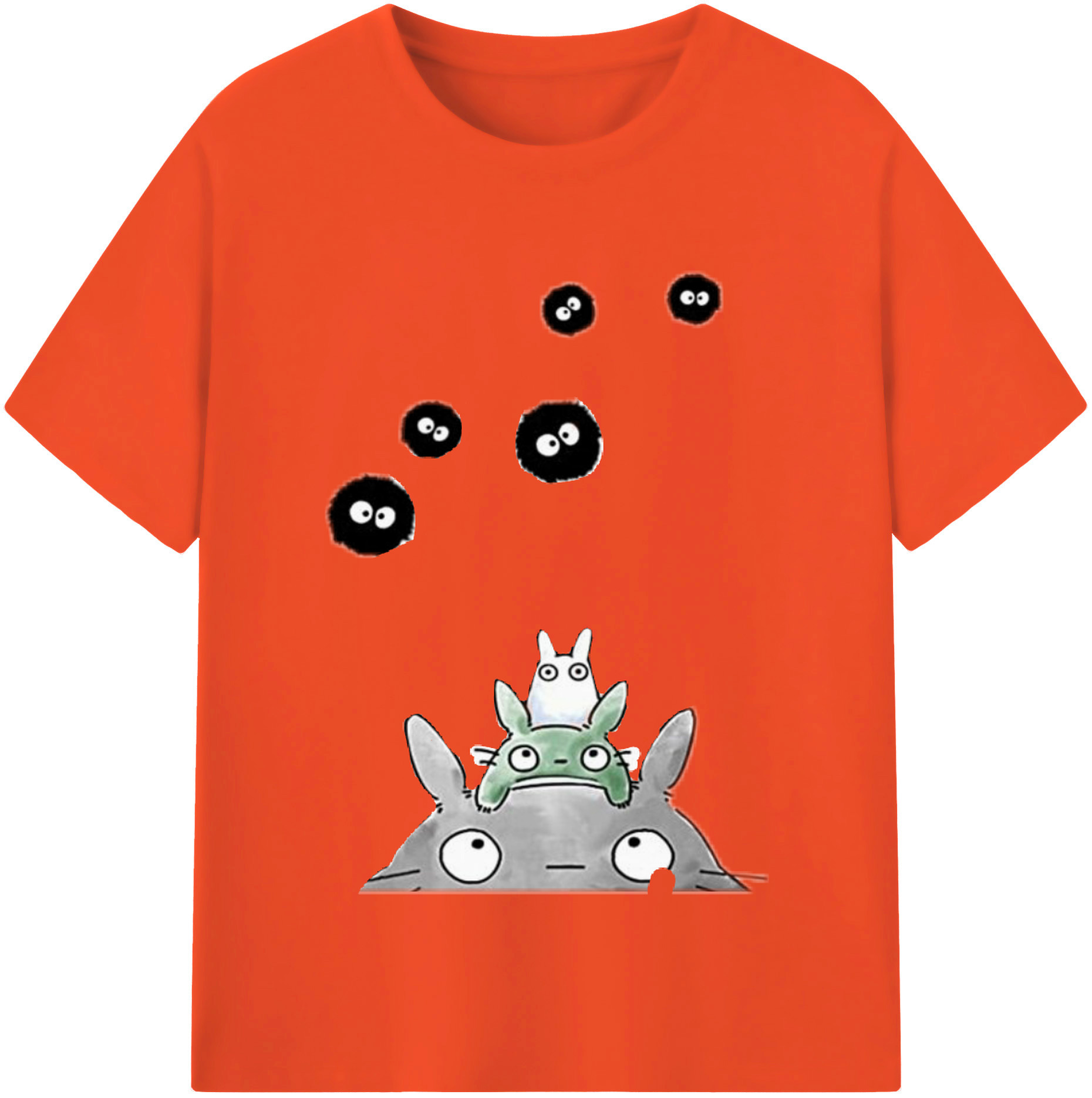（画像用） となりのトトロ 草壁メイ 草壁サツキ My Neighbor Totoro Satsuki Kusakabe Mei Kusakabe 綿100％半袖Tシャツ（フロントプリント）