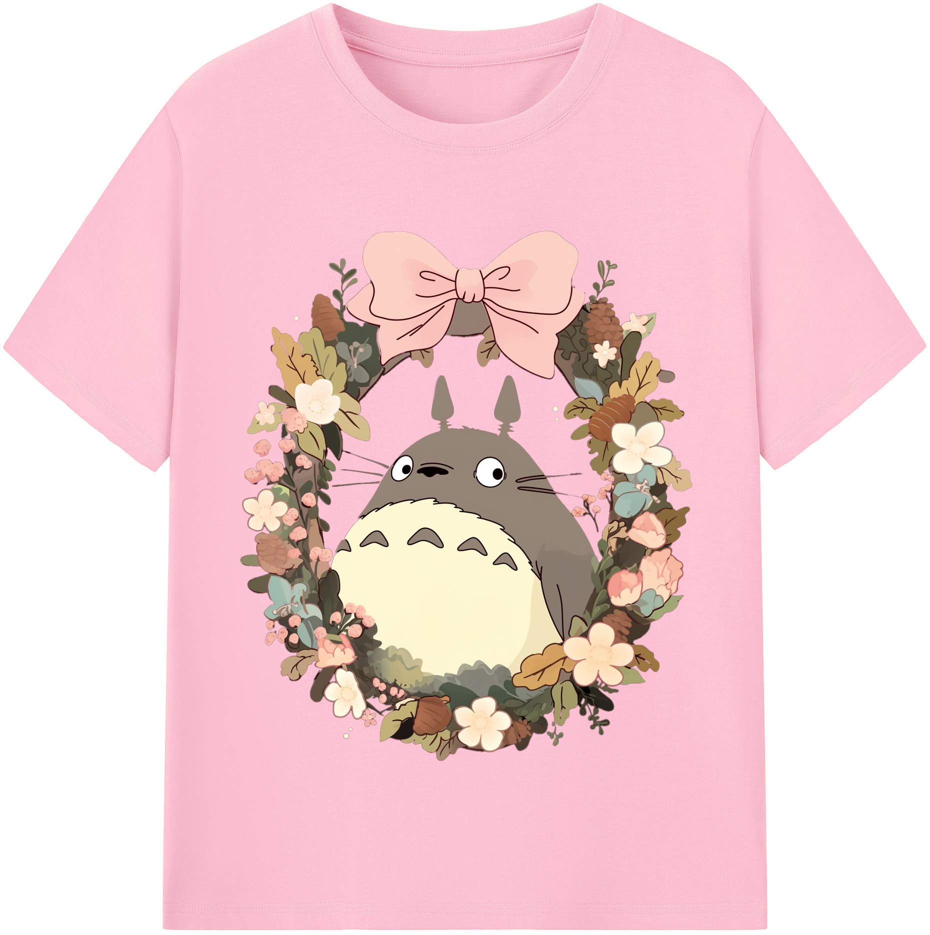 （画像用） となりのトトロ 草壁メイ 草壁サツキ My Neighbor Totoro Satsuki Kusakabe Mei Kusakabe 綿100％半袖Tシャツ（フロントプリント）