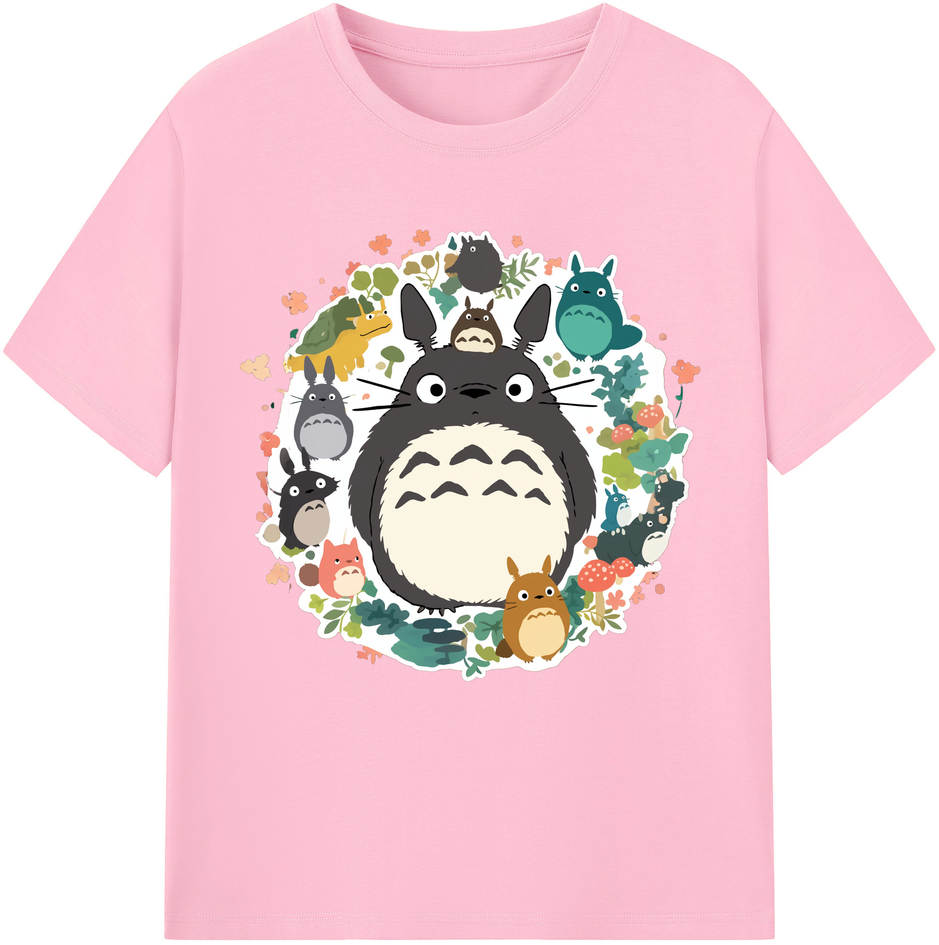 （画像用） となりのトトロ 草壁メイ 草壁サツキ My Neighbor Totoro Satsuki Kusakabe Mei Kusakabe 綿100％半袖Tシャツ（フロントプリント）