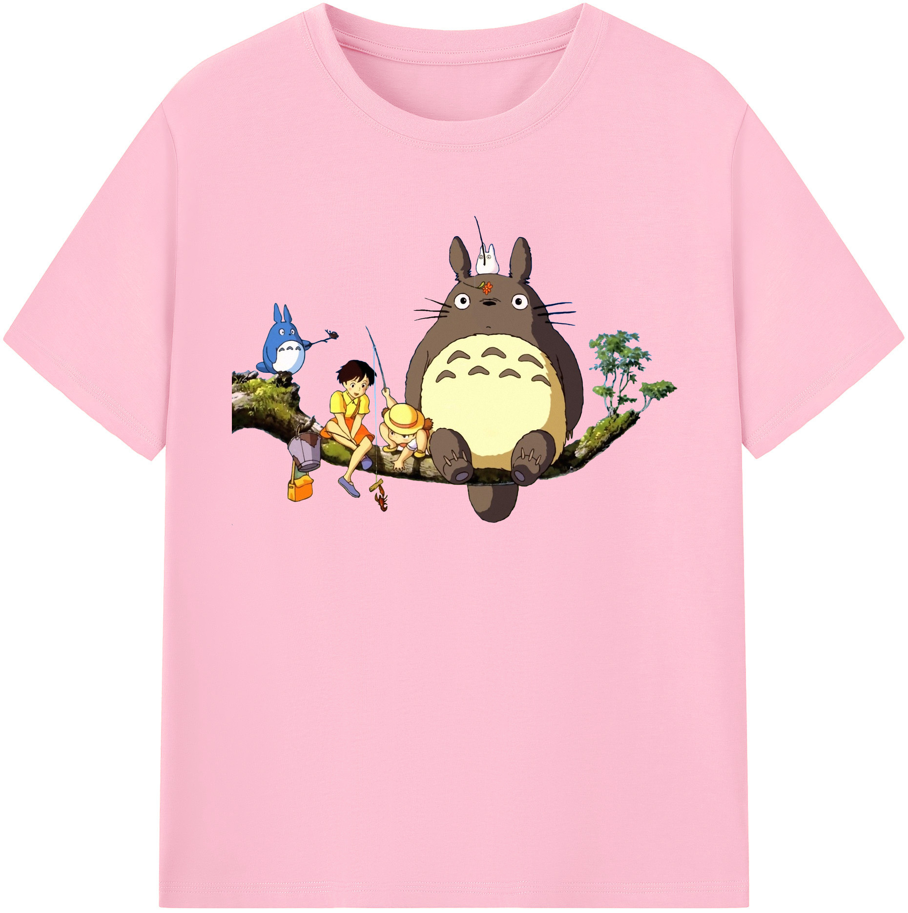 （画像用） となりのトトロ 草壁メイ 草壁サツキ My Neighbor Totoro Satsuki Kusakabe Mei Kusakabe 綿100％半袖Tシャツ（フロントプリント）