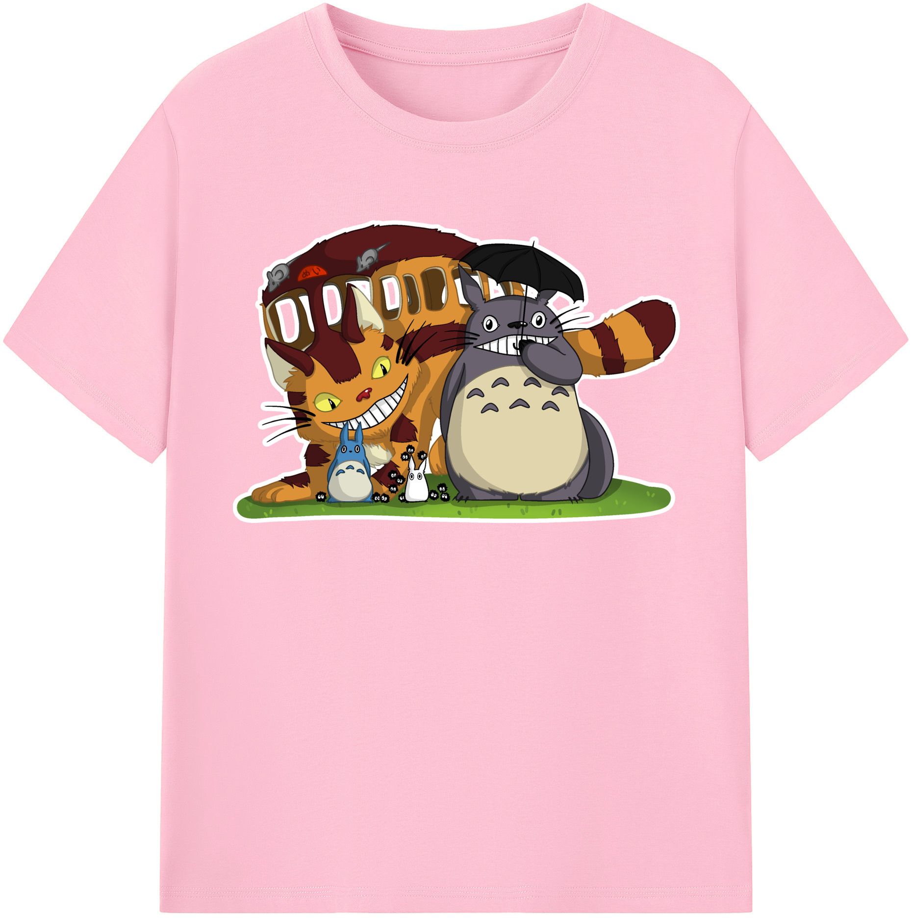（画像用） となりのトトロ 草壁メイ 草壁サツキ My Neighbor Totoro Satsuki Kusakabe Mei Kusakabe 綿100％半袖Tシャツ（フロントプリント）