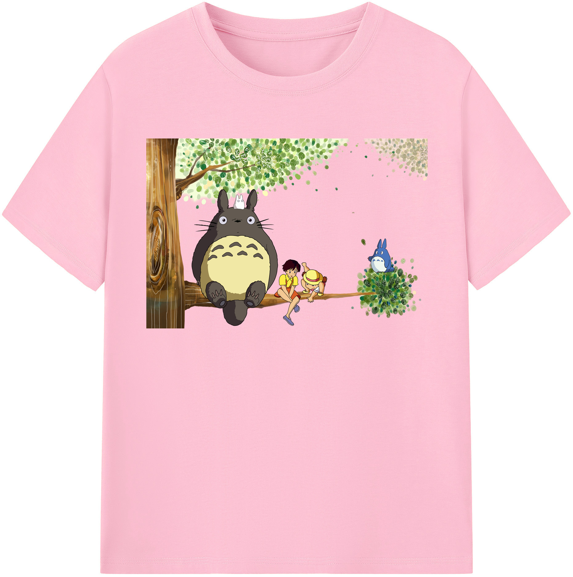 （画像用） となりのトトロ 草壁メイ 草壁サツキ My Neighbor Totoro Satsuki Kusakabe Mei Kusakabe 綿100％半袖Tシャツ（フロントプリント）