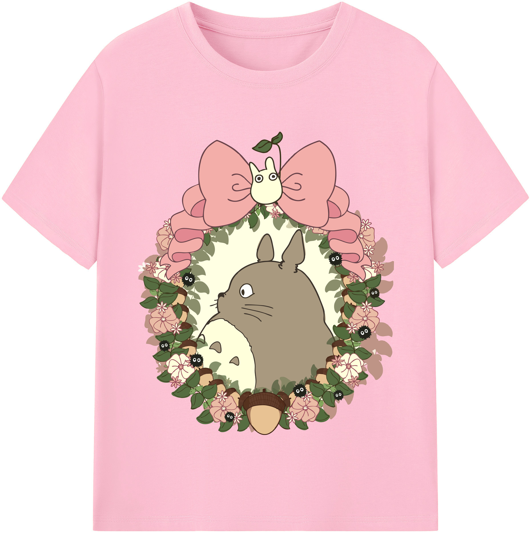 （画像用） となりのトトロ 草壁メイ 草壁サツキ My Neighbor Totoro Satsuki Kusakabe Mei Kusakabe 綿100％半袖Tシャツ（フロントプリント）