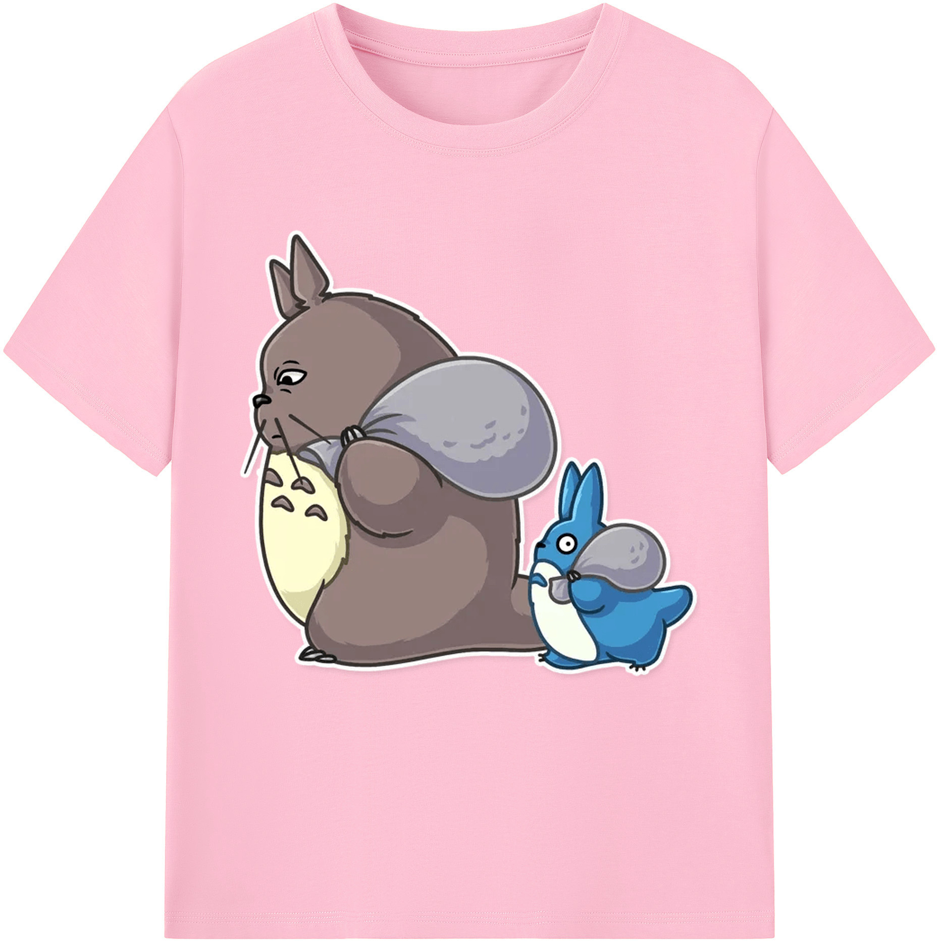 （画像用） となりのトトロ 草壁メイ 草壁サツキ My Neighbor Totoro Satsuki Kusakabe Mei Kusakabe 綿100％半袖Tシャツ（フロントプリント）