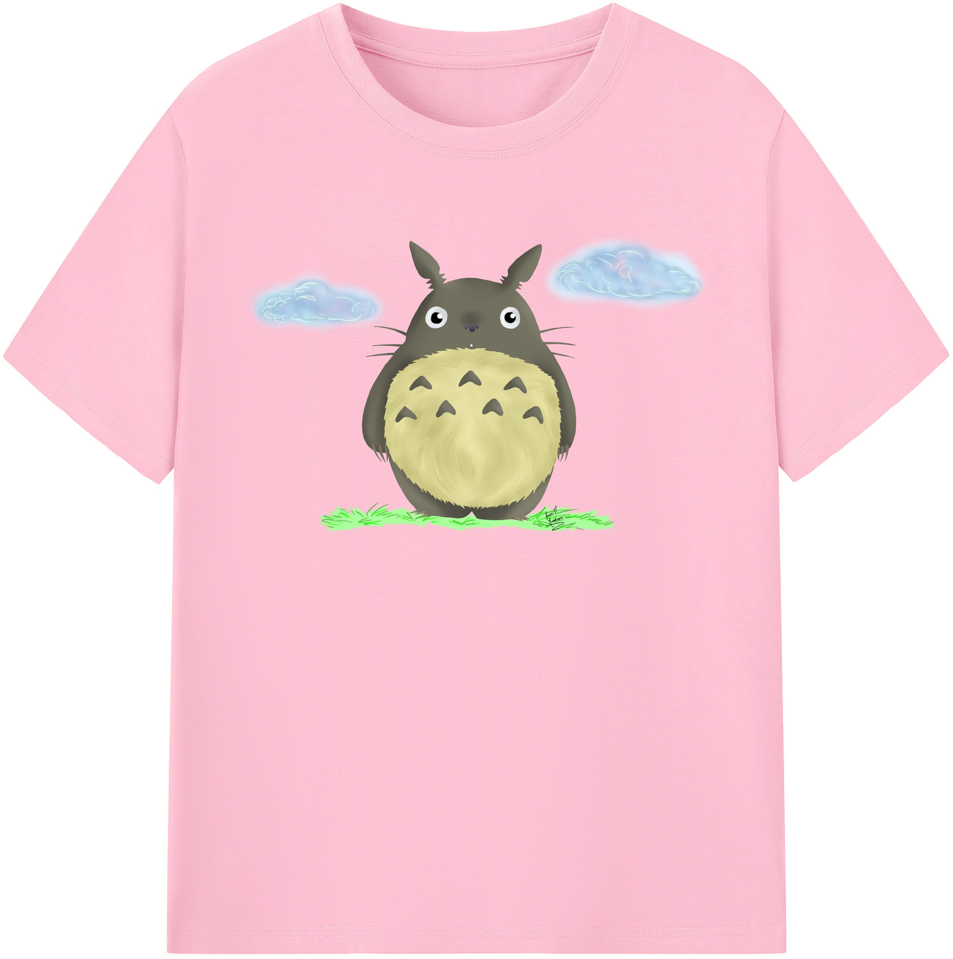 （画像用） となりのトトロ 草壁メイ 草壁サツキ My Neighbor Totoro Satsuki Kusakabe Mei Kusakabe 綿100％半袖Tシャツ（フロントプリント）