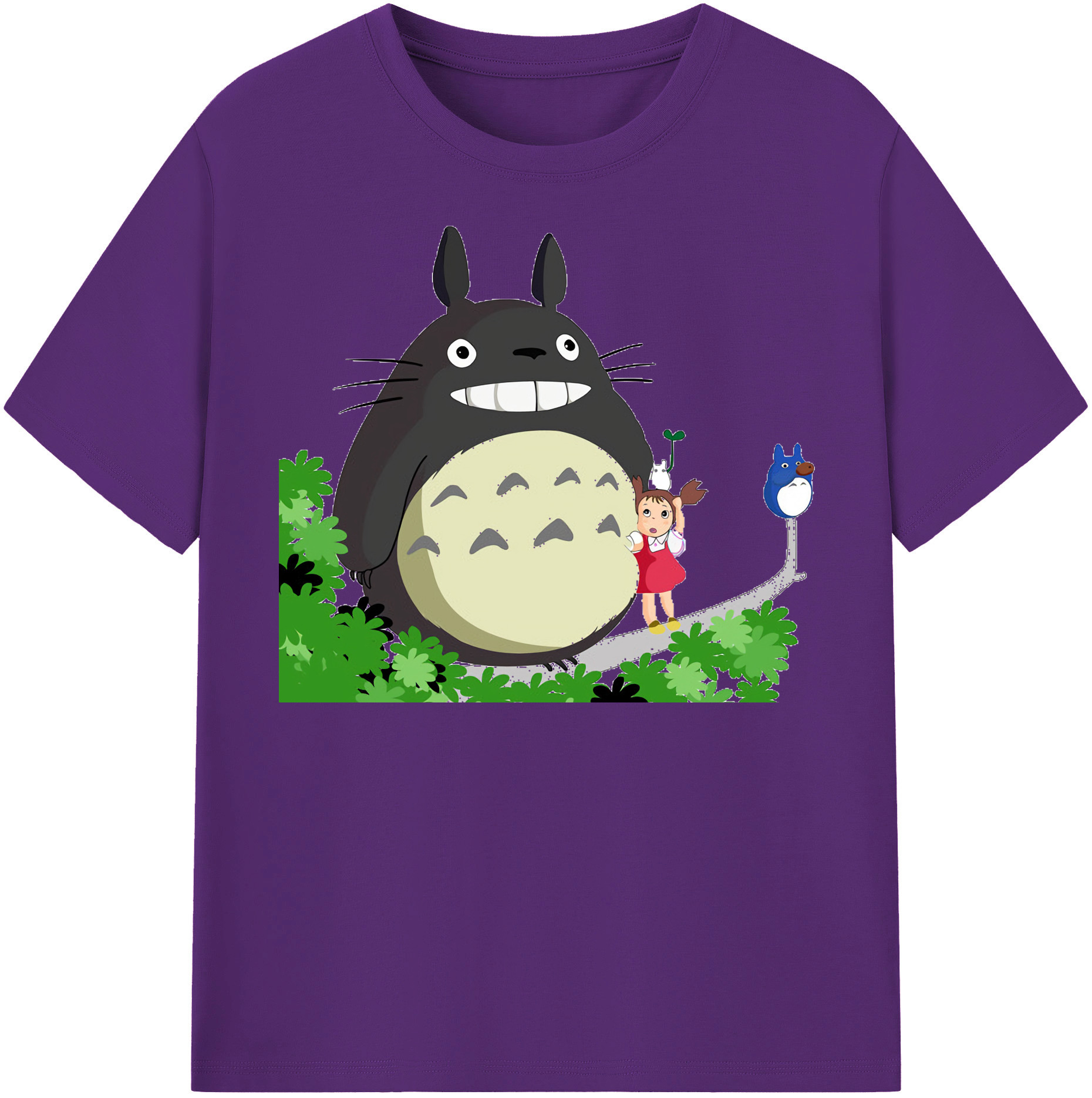 （画像用） となりのトトロ 草壁メイ 草壁サツキ My Neighbor Totoro Satsuki Kusakabe Mei Kusakabe 綿100％半袖Tシャツ（フロントプリント）
