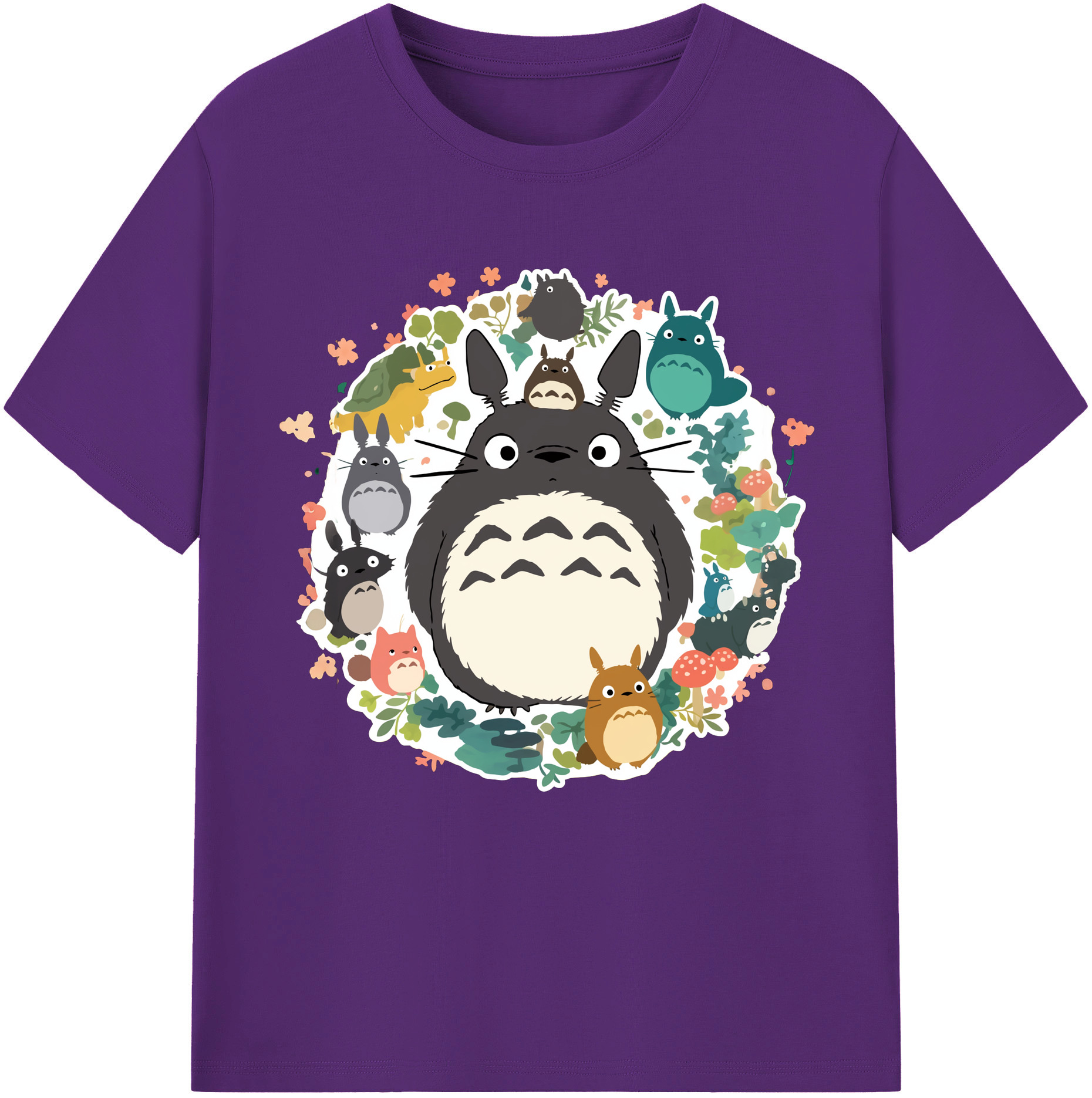 （画像用） となりのトトロ 草壁メイ 草壁サツキ My Neighbor Totoro Satsuki Kusakabe Mei Kusakabe 綿100％半袖Tシャツ（フロントプリント）