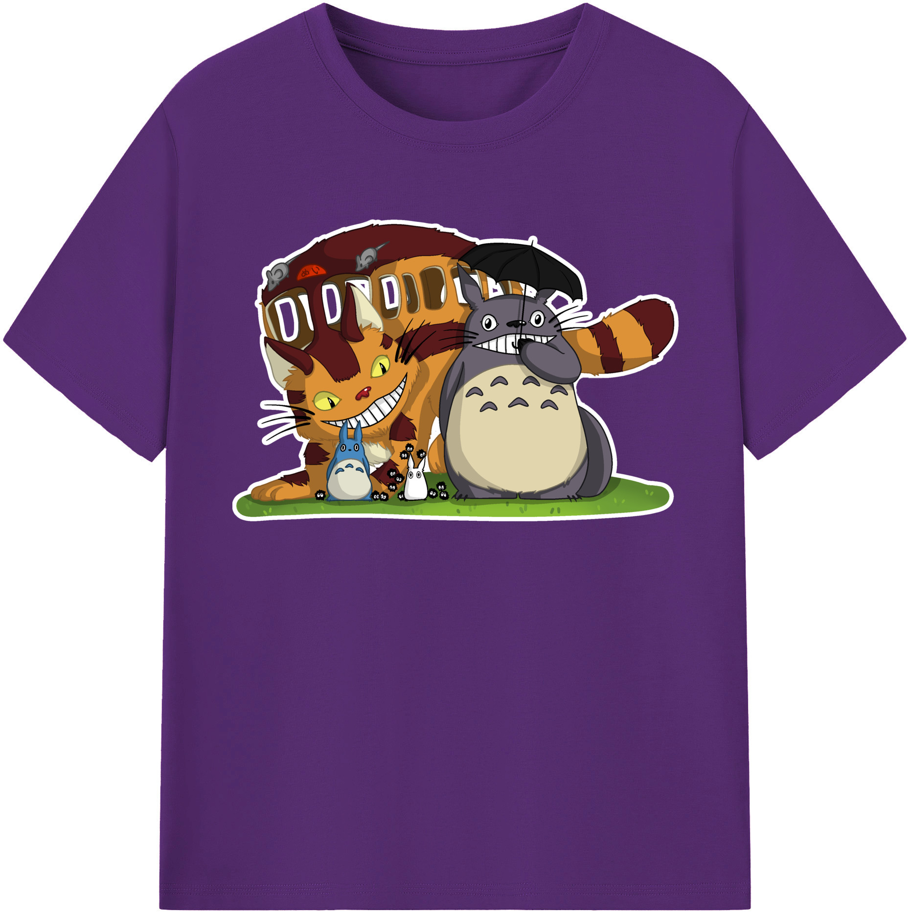 （画像用） となりのトトロ 草壁メイ 草壁サツキ My Neighbor Totoro Satsuki Kusakabe Mei Kusakabe 綿100％半袖Tシャツ（フロントプリント）