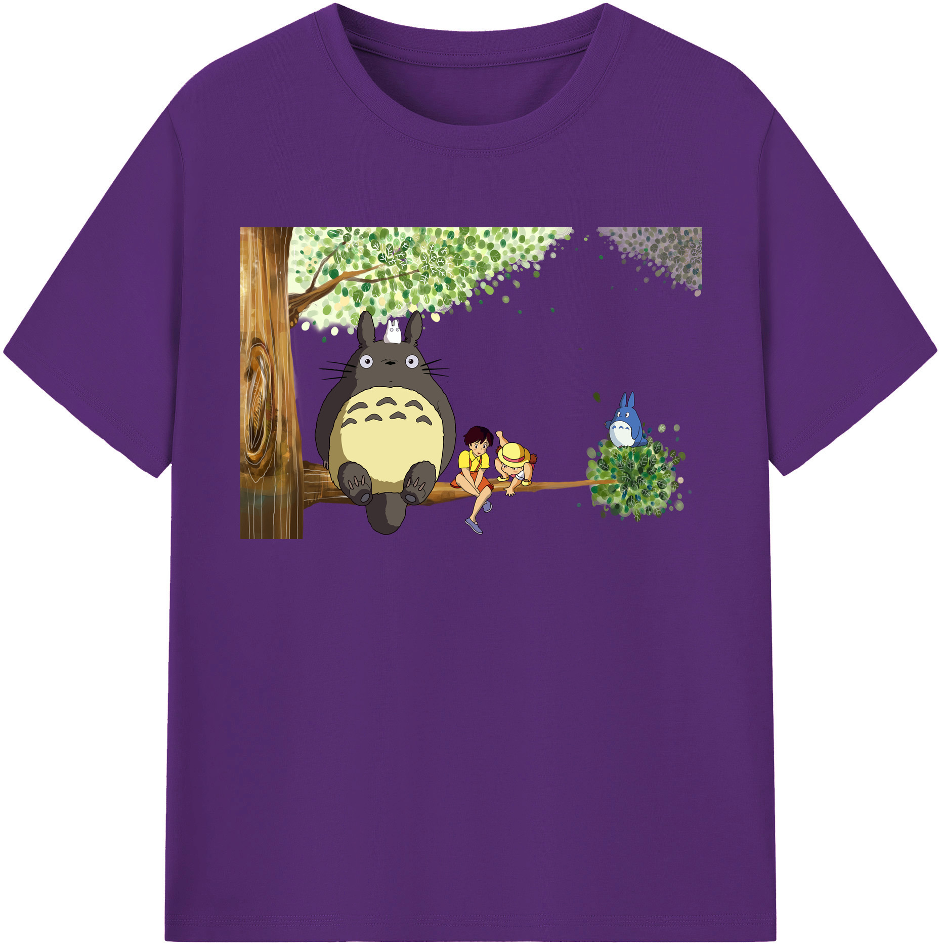 （画像用） となりのトトロ 草壁メイ 草壁サツキ My Neighbor Totoro Satsuki Kusakabe Mei Kusakabe 綿100％半袖Tシャツ（フロントプリント）
