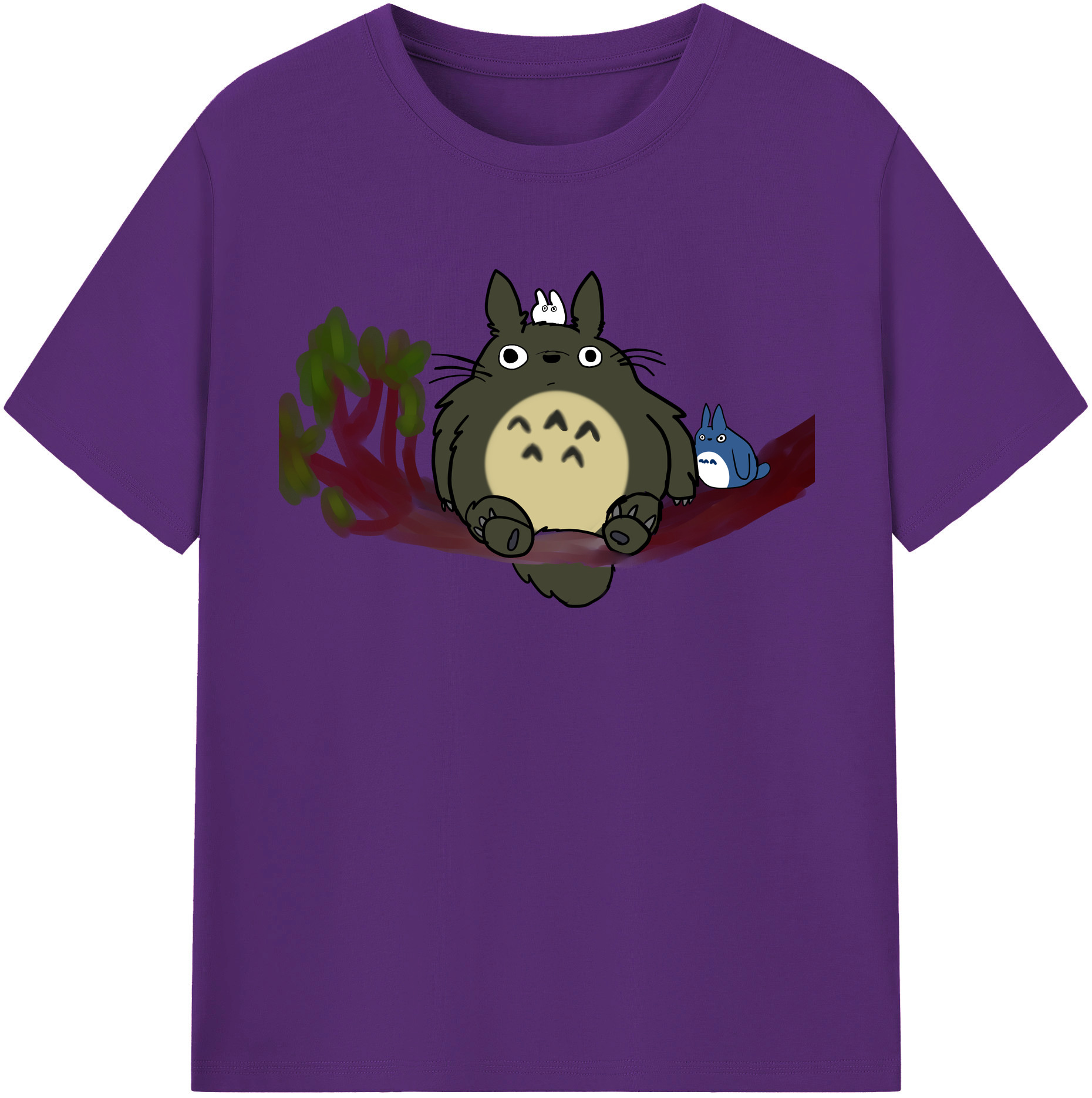 （画像用） となりのトトロ 草壁メイ 草壁サツキ My Neighbor Totoro Satsuki Kusakabe Mei Kusakabe 綿100％半袖Tシャツ（フロントプリント）