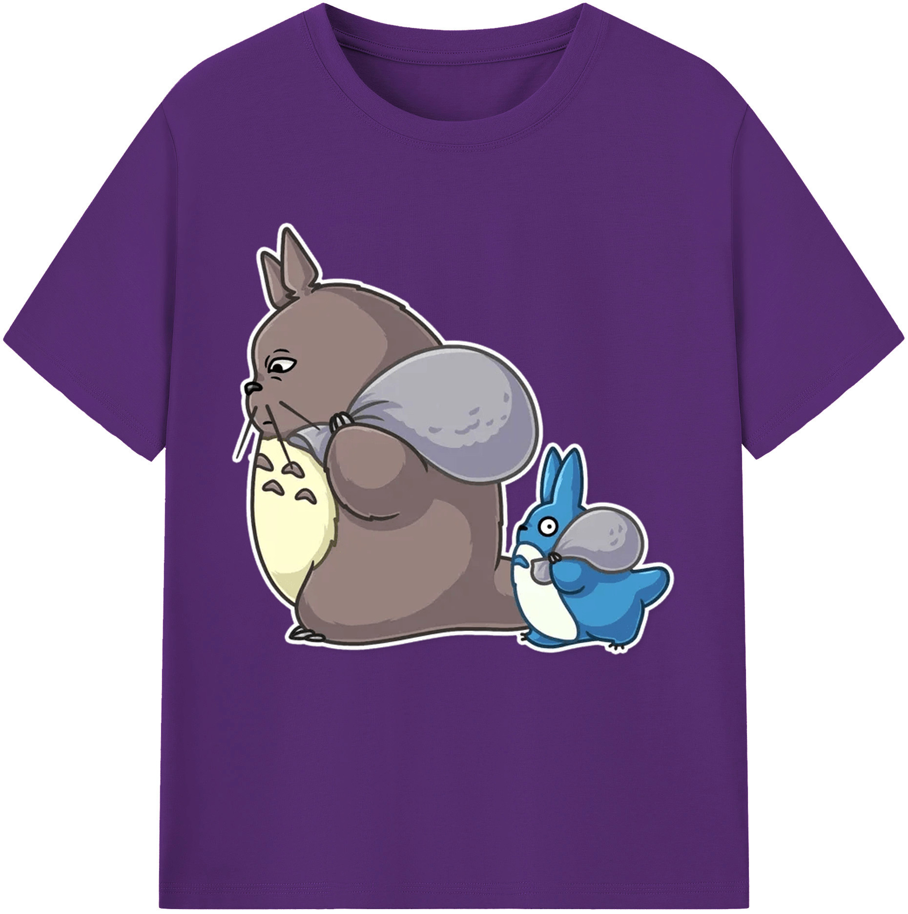 （画像用） となりのトトロ 草壁メイ 草壁サツキ My Neighbor Totoro Satsuki Kusakabe Mei Kusakabe 綿100％半袖Tシャツ（フロントプリント）
