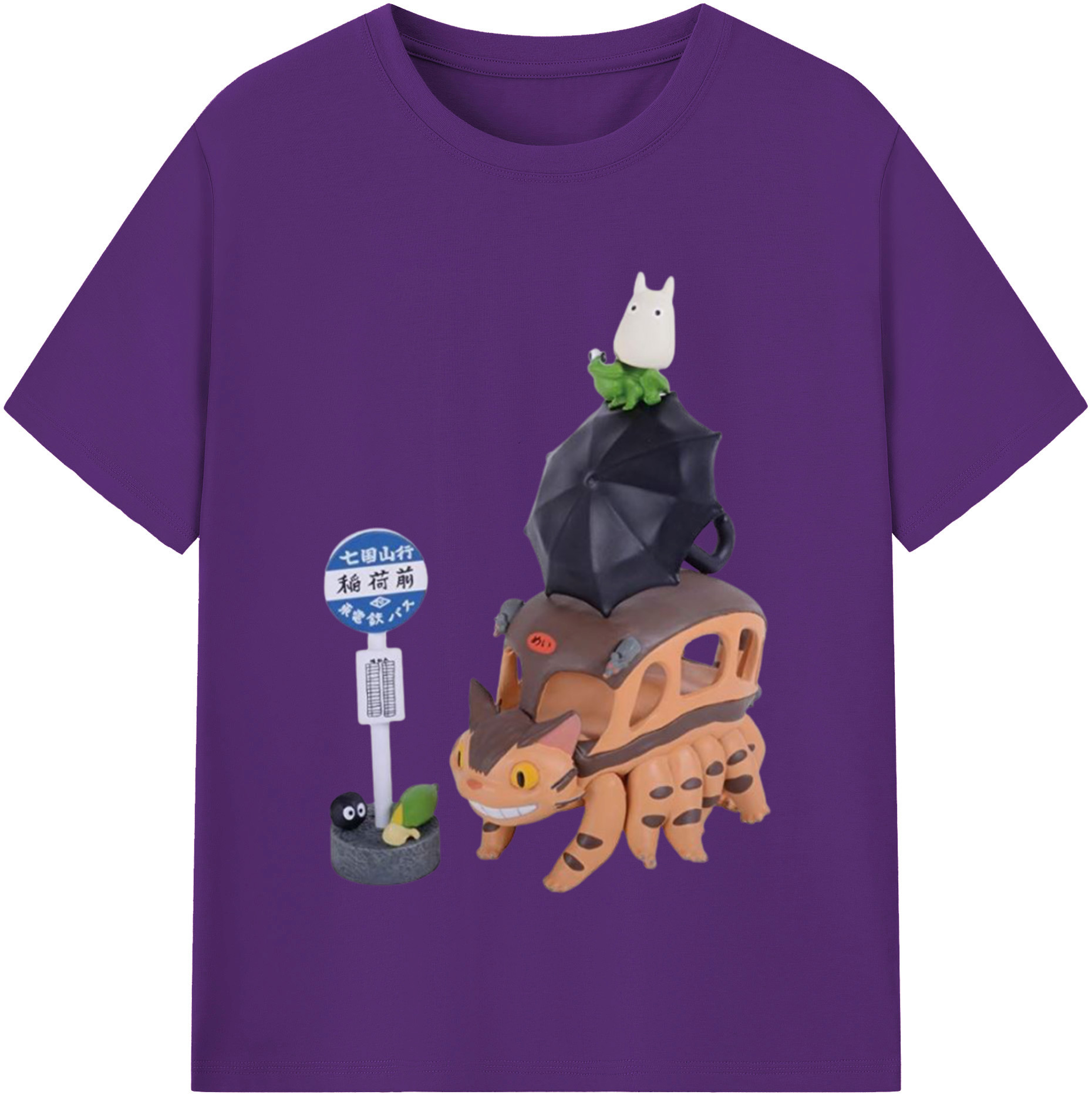 （画像用） となりのトトロ 草壁メイ 草壁サツキ My Neighbor Totoro Satsuki Kusakabe Mei Kusakabe 綿100％半袖Tシャツ（フロントプリント）