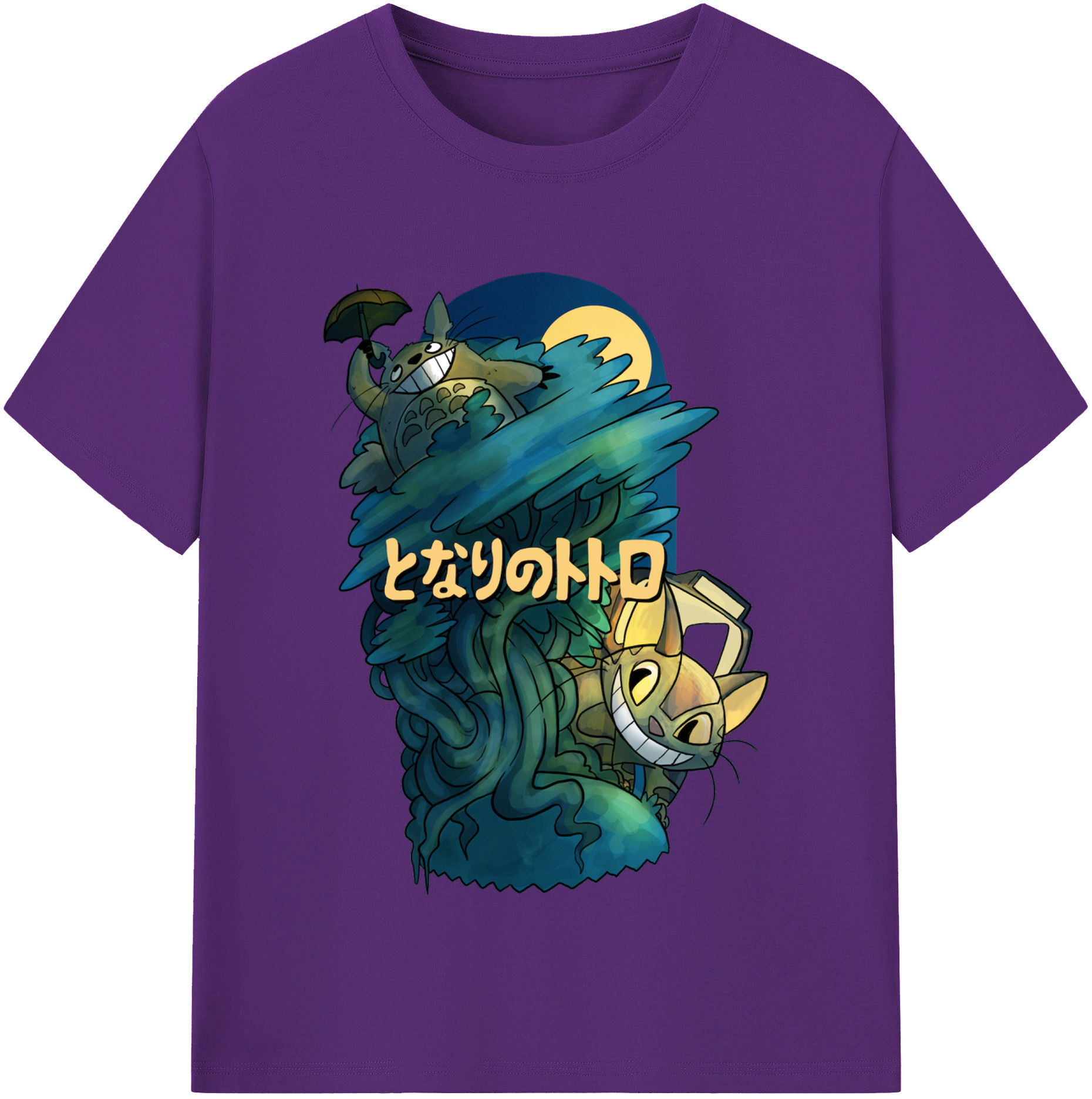 （画像用） となりのトトロ 草壁メイ 草壁サツキ My Neighbor Totoro Satsuki Kusakabe Mei Kusakabe 綿100％半袖Tシャツ（フロントプリント）