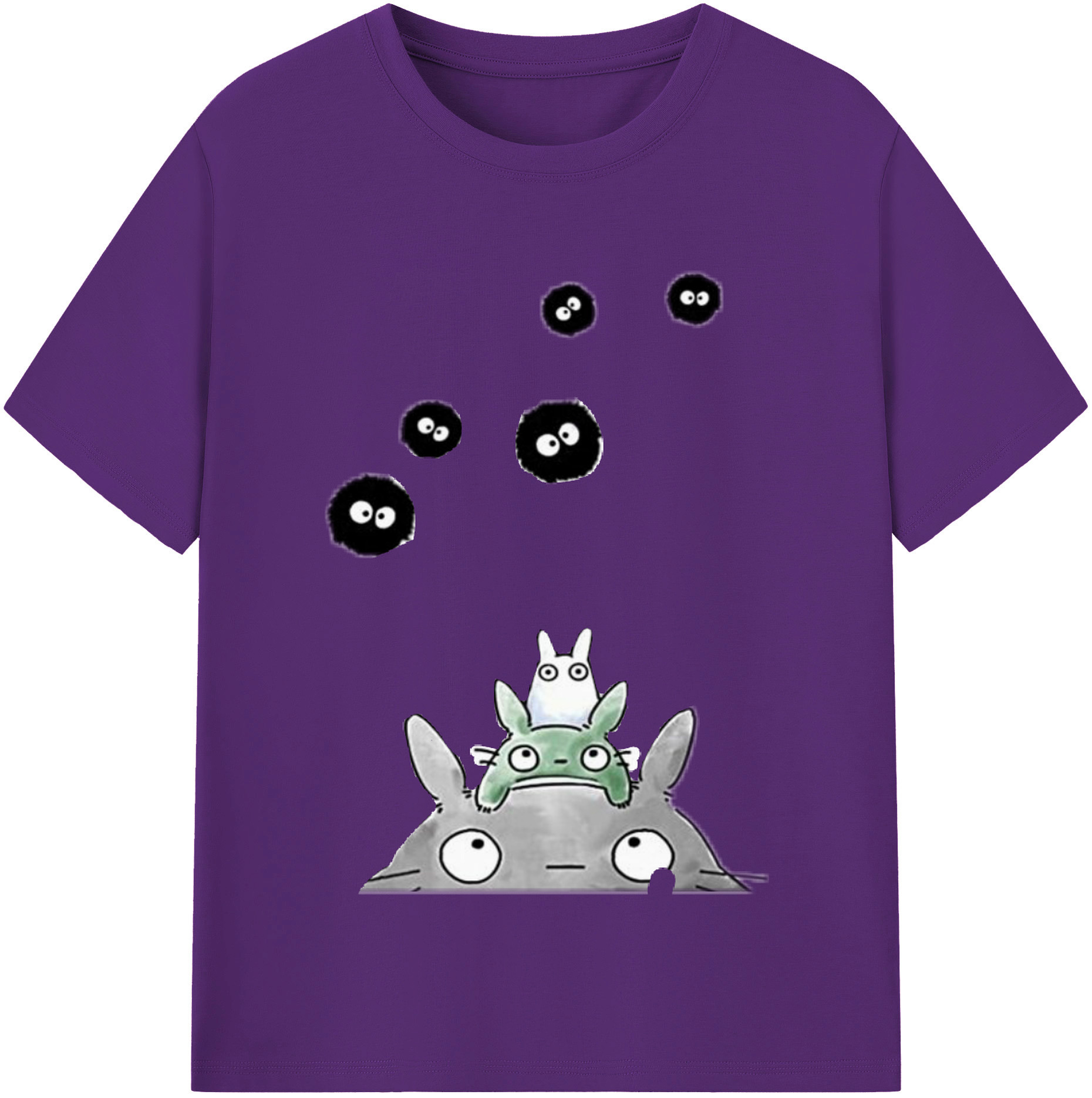 （画像用） となりのトトロ 草壁メイ 草壁サツキ My Neighbor Totoro Satsuki Kusakabe Mei Kusakabe 綿100％半袖Tシャツ（フロントプリント）