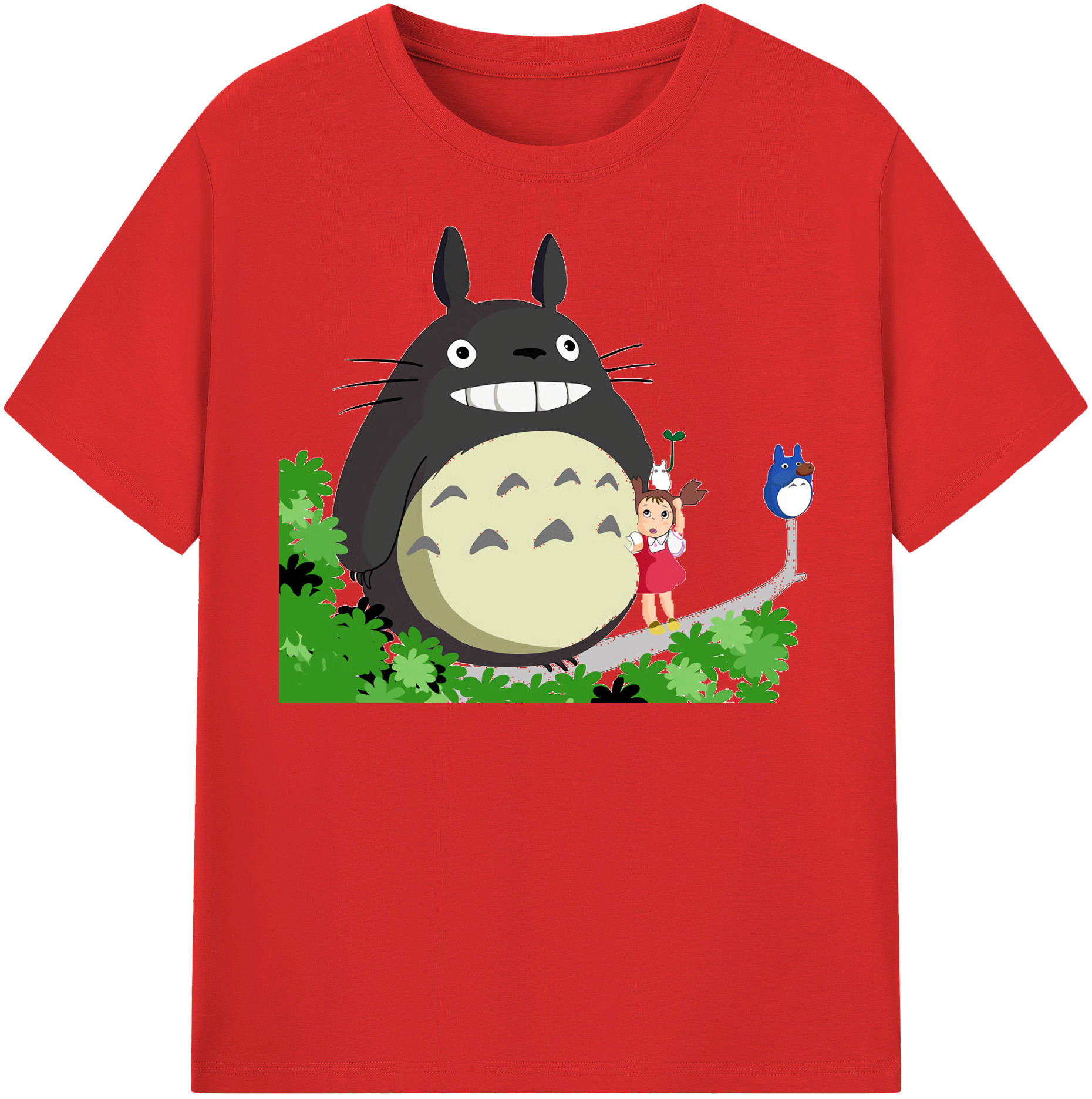 （画像用） となりのトトロ 草壁メイ 草壁サツキ My Neighbor Totoro Satsuki Kusakabe Mei Kusakabe 綿100％半袖Tシャツ（フロントプリント）