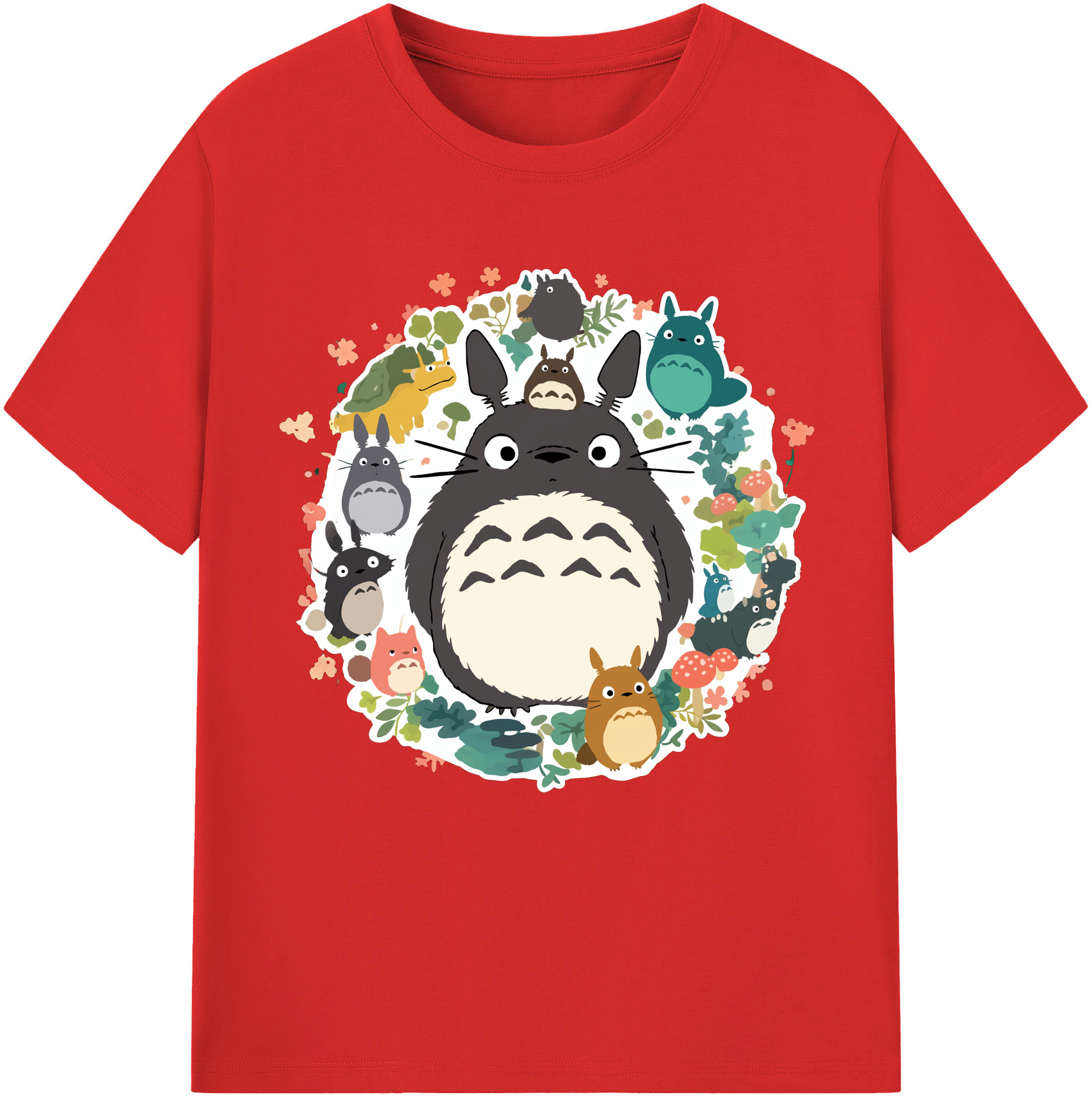 （画像用） となりのトトロ 草壁メイ 草壁サツキ My Neighbor Totoro Satsuki Kusakabe Mei Kusakabe 綿100％半袖Tシャツ（フロントプリント）