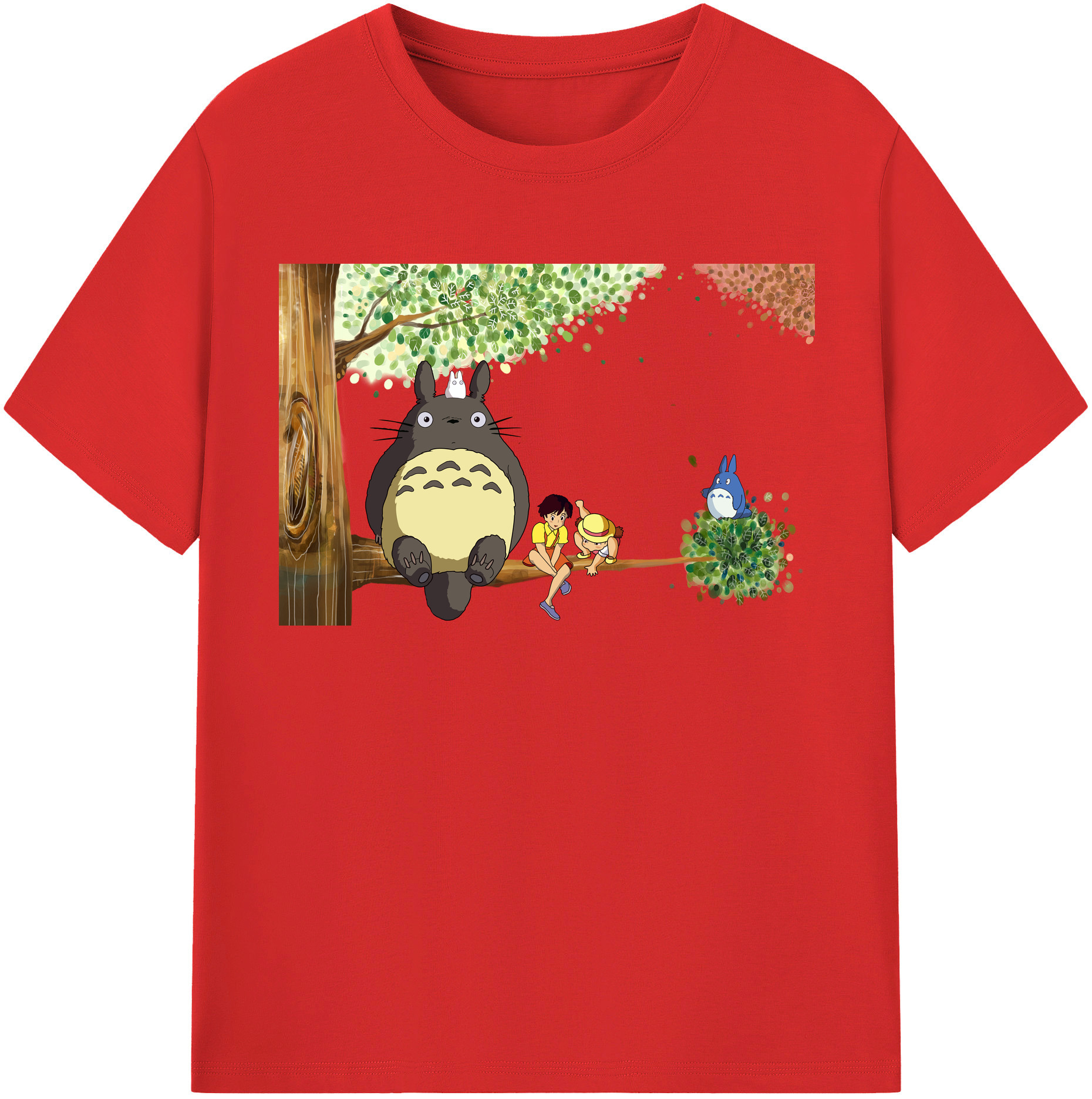 （画像用） となりのトトロ 草壁メイ 草壁サツキ My Neighbor Totoro Satsuki Kusakabe Mei Kusakabe 綿100％半袖Tシャツ（フロントプリント）