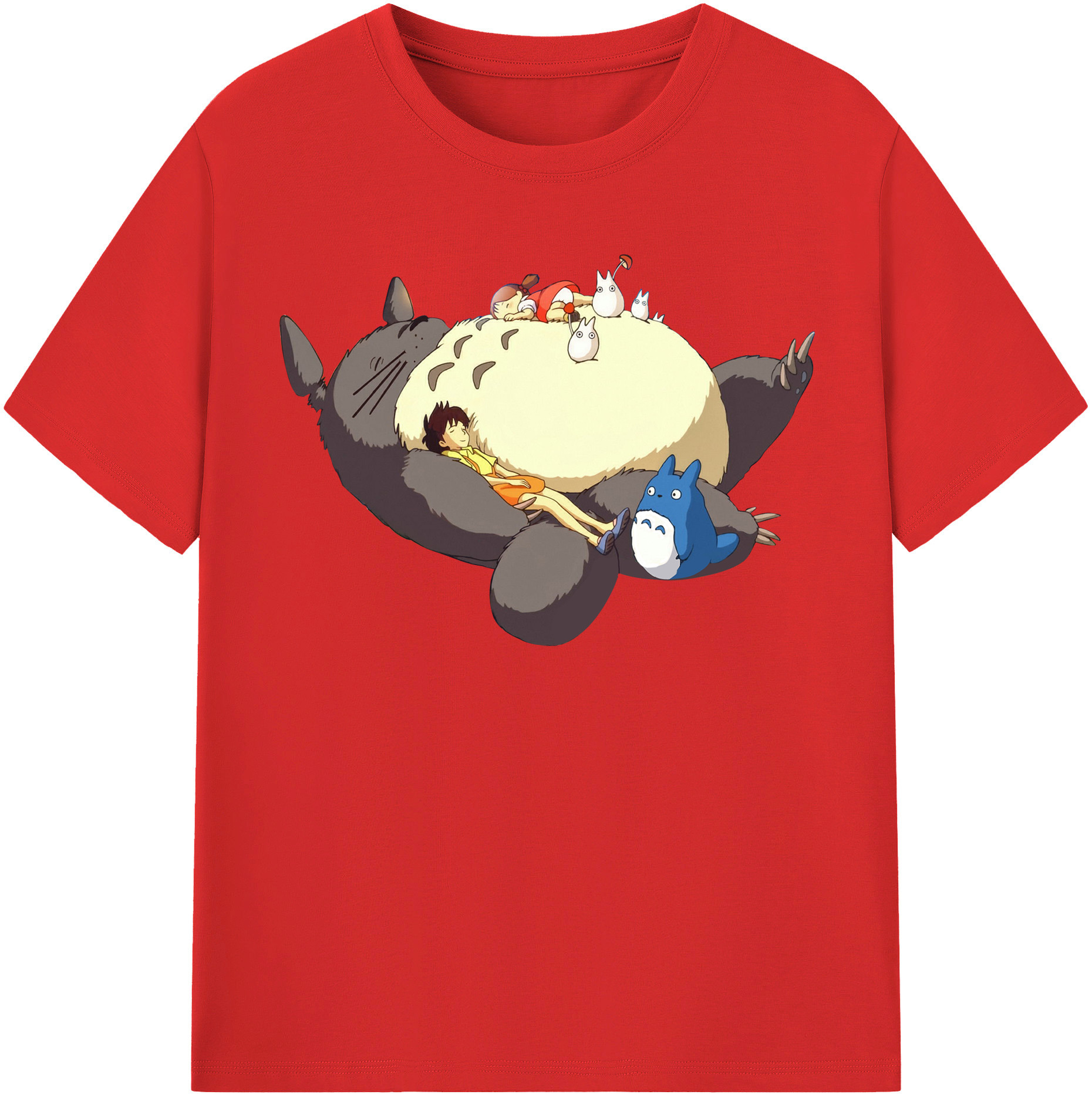 （画像用） となりのトトロ 草壁メイ 草壁サツキ My Neighbor Totoro Satsuki Kusakabe Mei Kusakabe 綿100％半袖Tシャツ（フロントプリント）