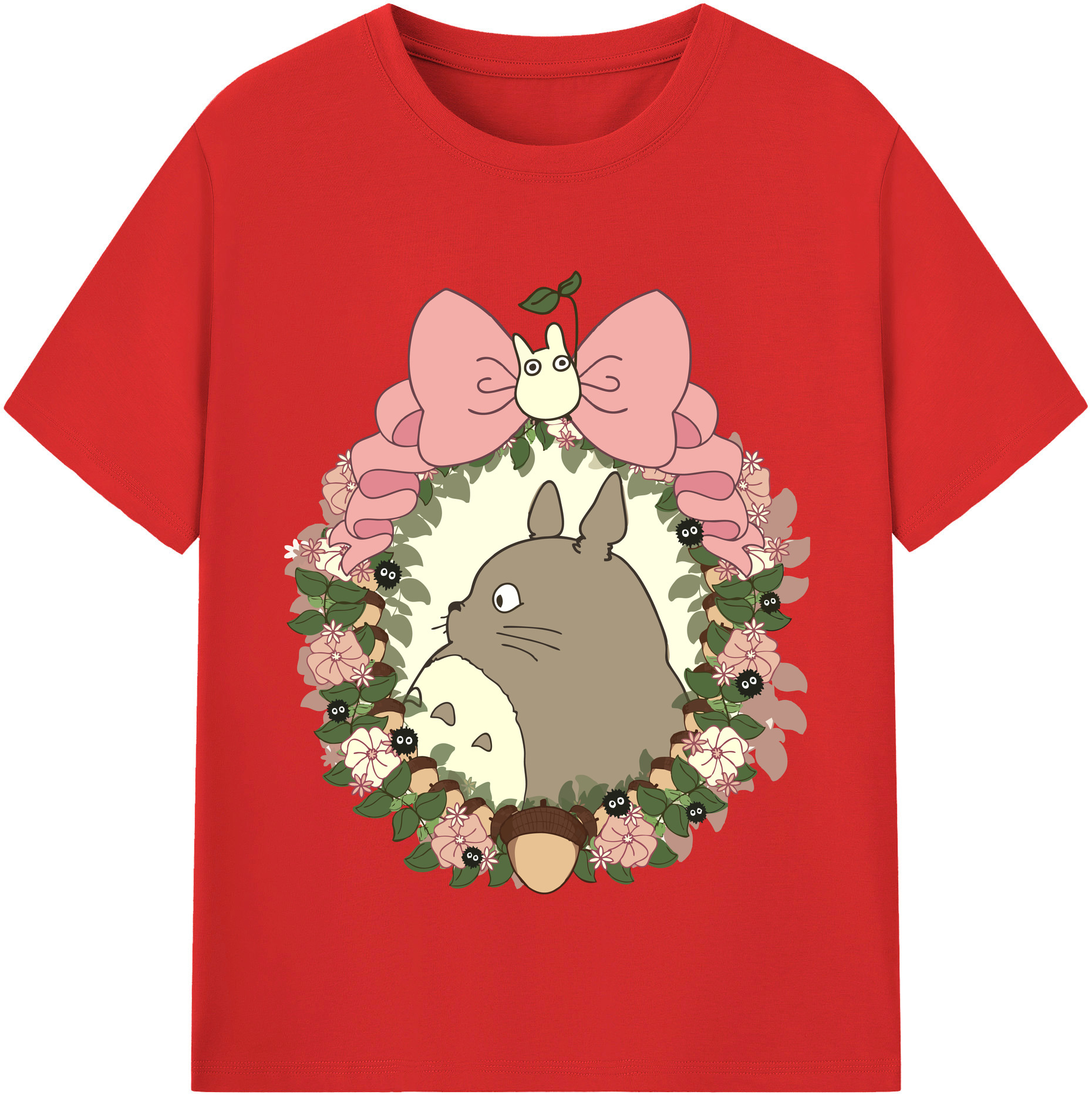 （画像用） となりのトトロ 草壁メイ 草壁サツキ My Neighbor Totoro Satsuki Kusakabe Mei Kusakabe 綿100％半袖Tシャツ（フロントプリント）