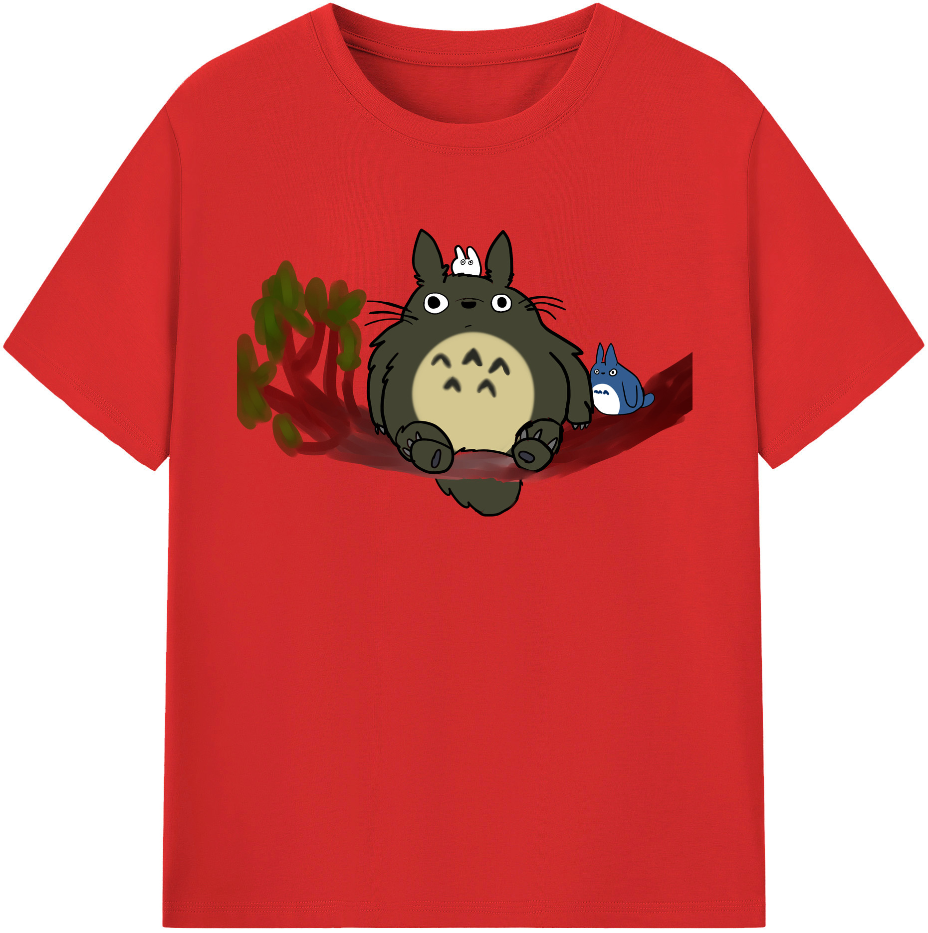 （画像用） となりのトトロ 草壁メイ 草壁サツキ My Neighbor Totoro Satsuki Kusakabe Mei Kusakabe 綿100％半袖Tシャツ（フロントプリント）