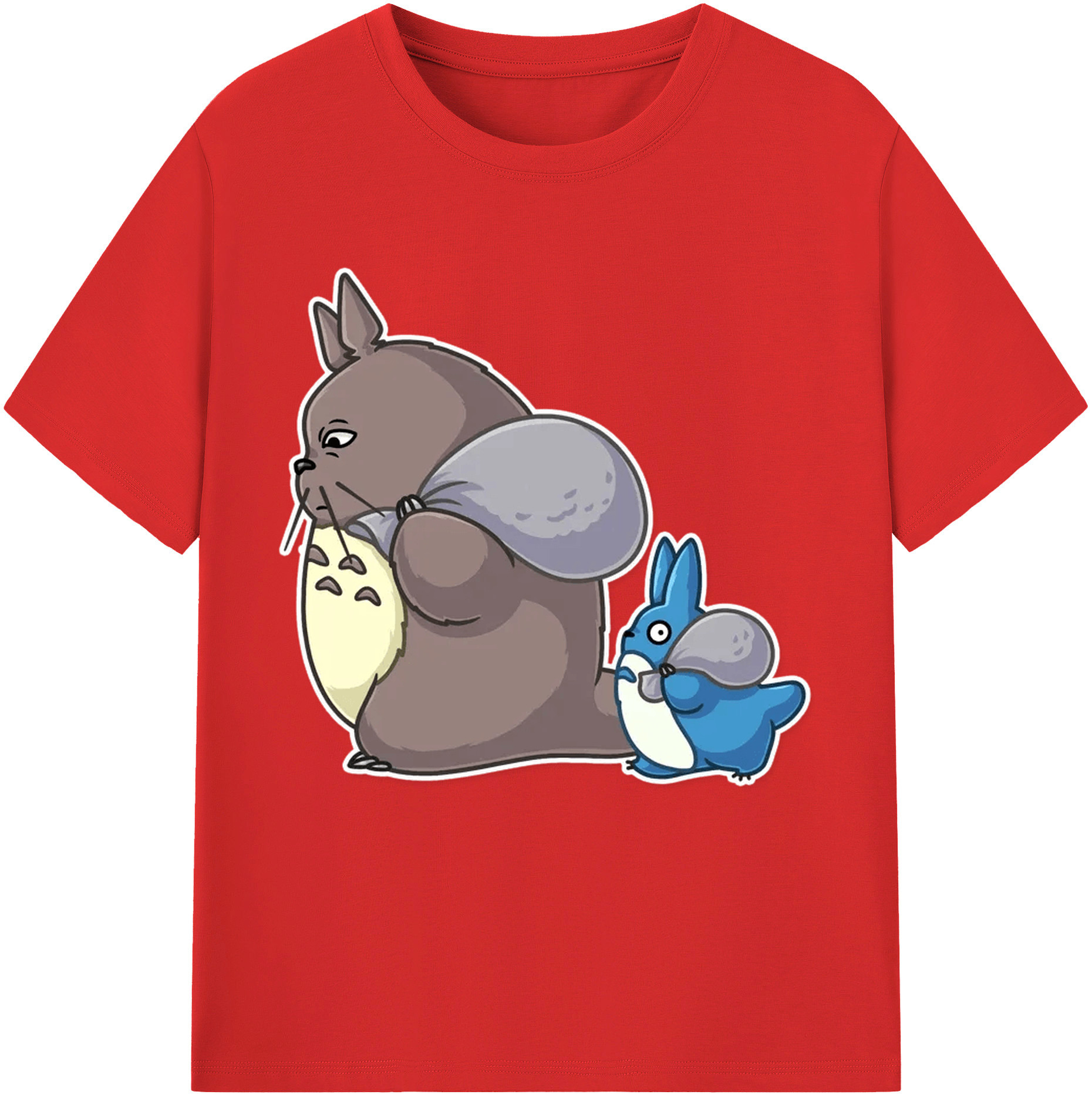 （画像用） となりのトトロ 草壁メイ 草壁サツキ My Neighbor Totoro Satsuki Kusakabe Mei Kusakabe 綿100％半袖Tシャツ（フロントプリント）