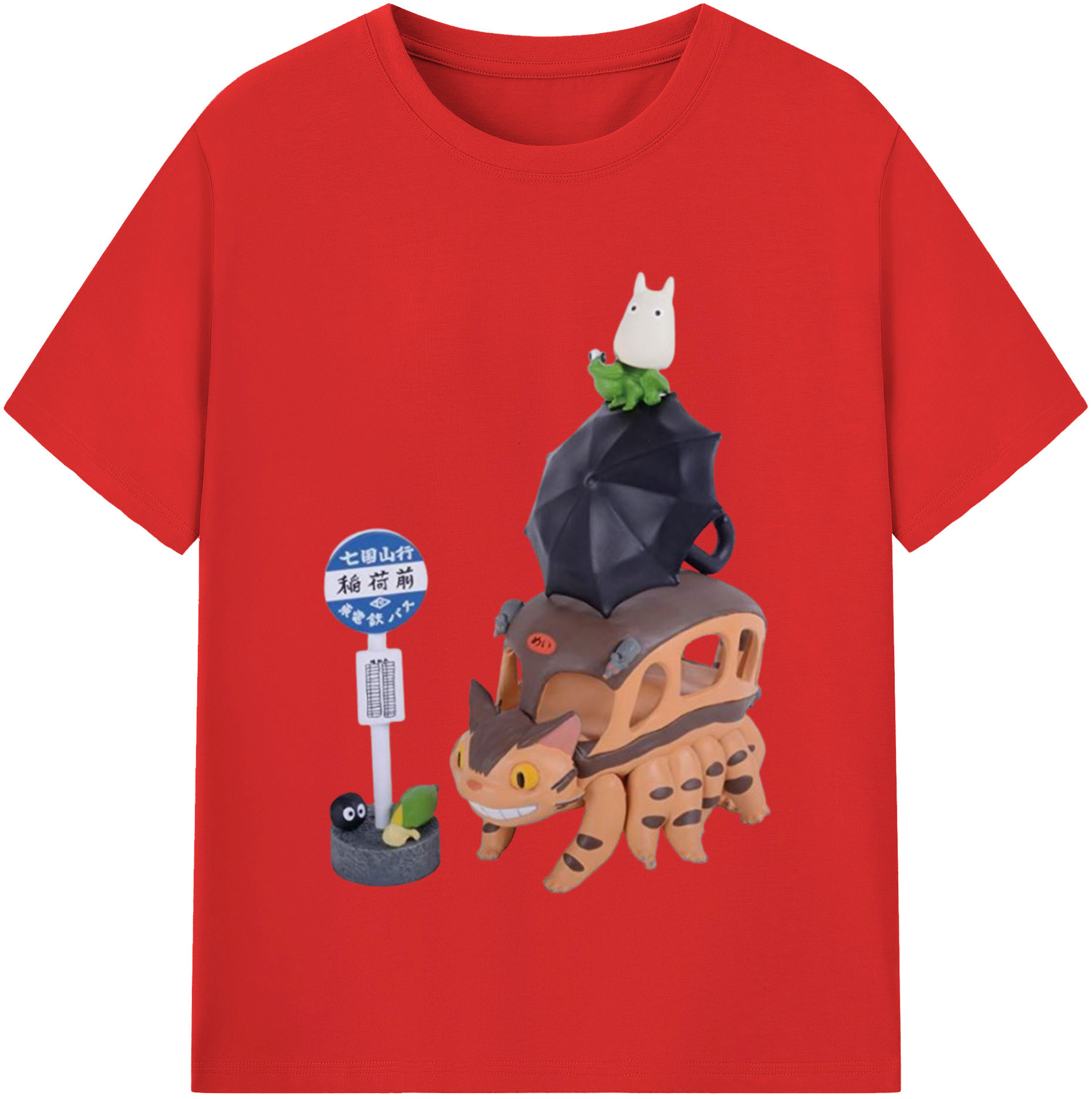 （画像用） となりのトトロ 草壁メイ 草壁サツキ My Neighbor Totoro Satsuki Kusakabe Mei Kusakabe 綿100％半袖Tシャツ（フロントプリント）