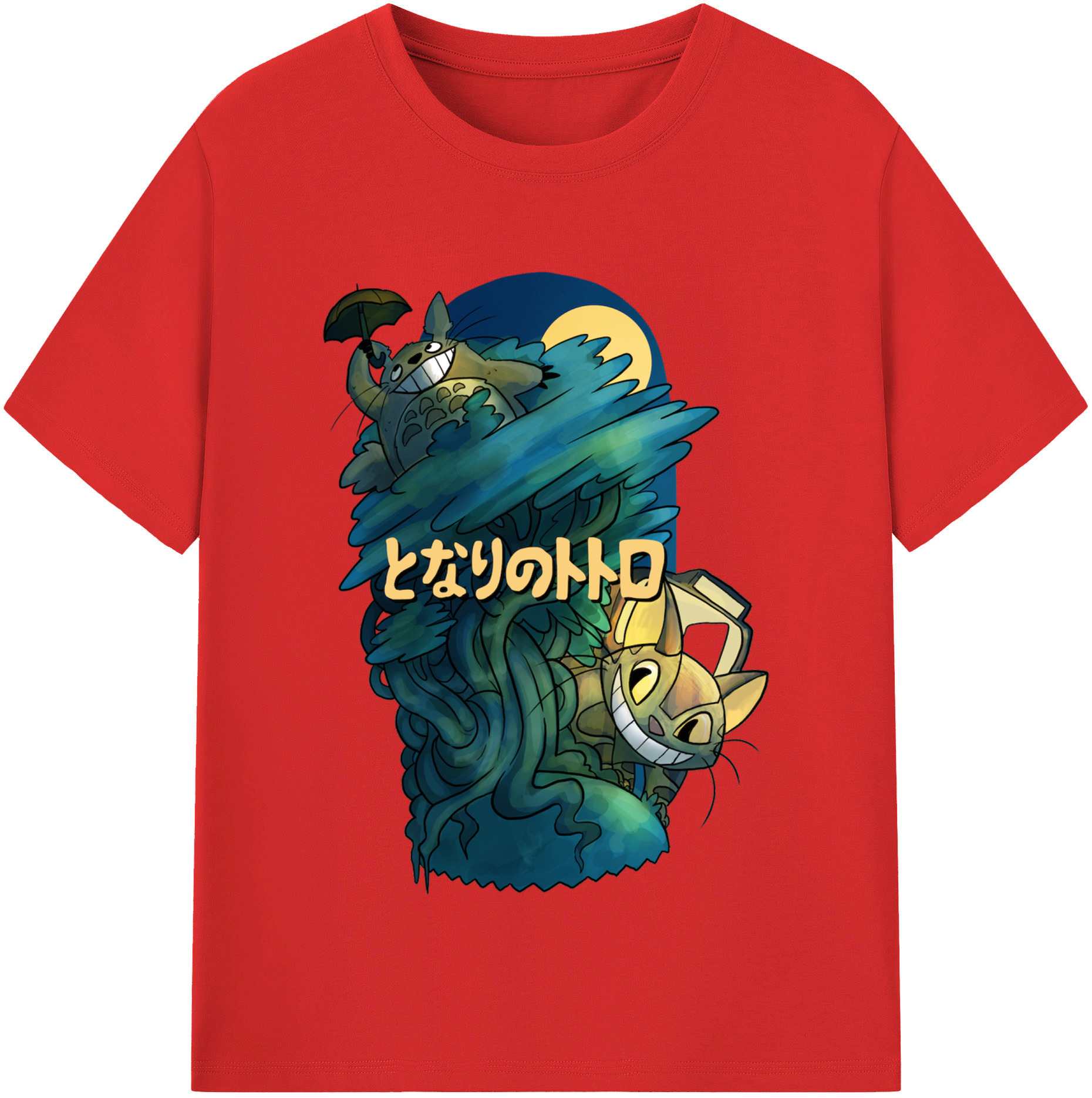 （画像用） となりのトトロ 草壁メイ 草壁サツキ My Neighbor Totoro Satsuki Kusakabe Mei Kusakabe 綿100％半袖Tシャツ（フロントプリント）
