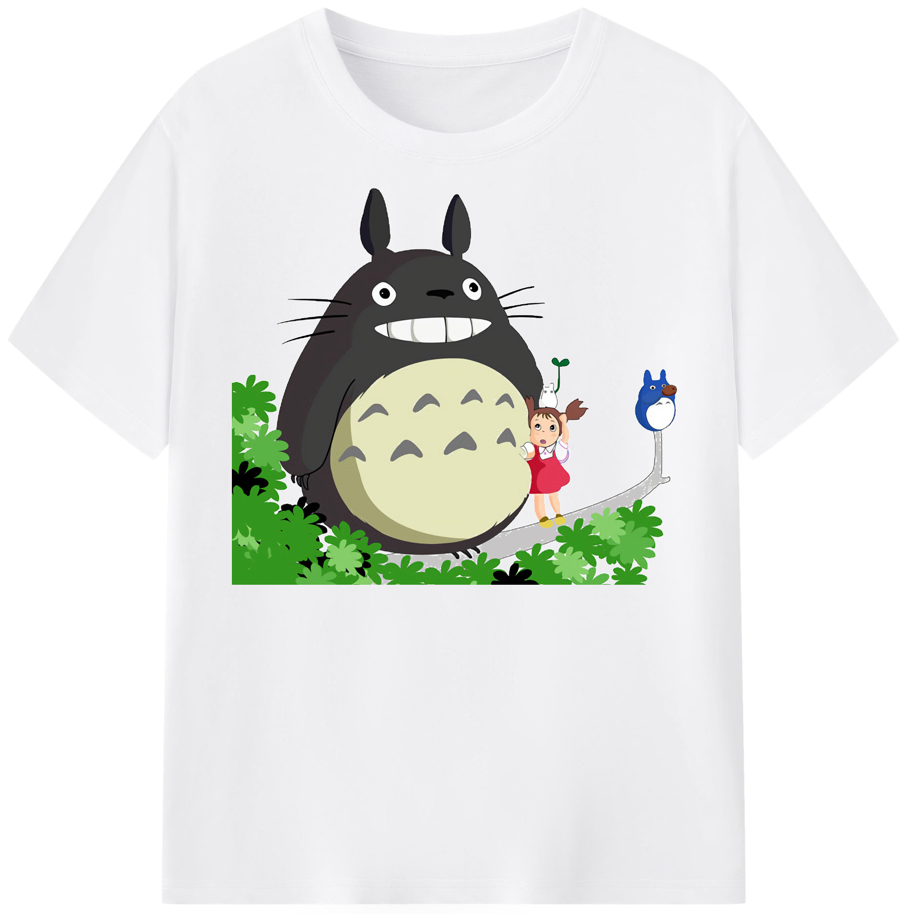 （画像用） となりのトトロ 草壁メイ 草壁サツキ My Neighbor Totoro Satsuki Kusakabe Mei Kusakabe 綿100％半袖Tシャツ（フロントプリント）