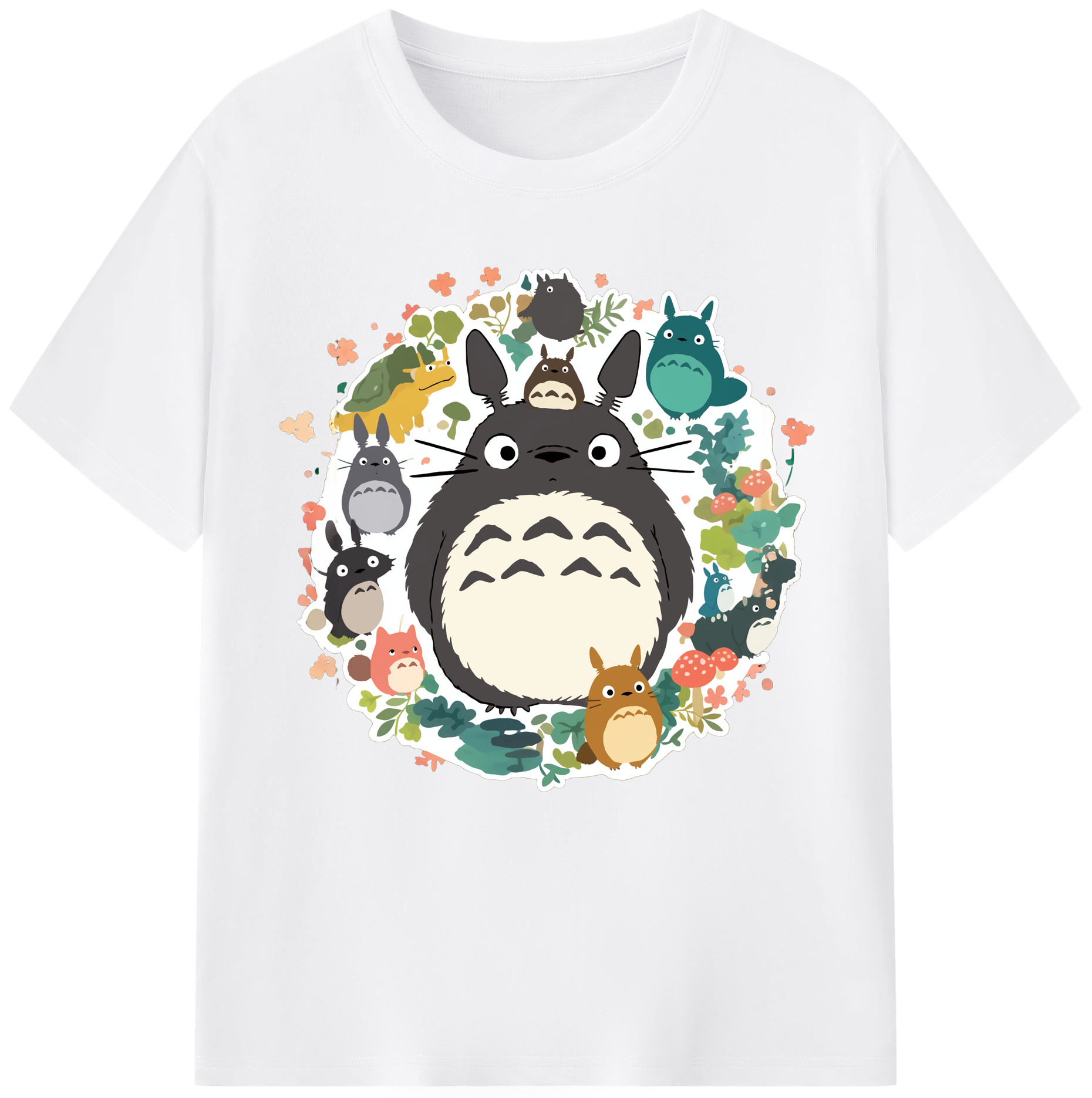 （画像用） となりのトトロ 草壁メイ 草壁サツキ My Neighbor Totoro Satsuki Kusakabe Mei Kusakabe 綿100％半袖Tシャツ（フロントプリント）