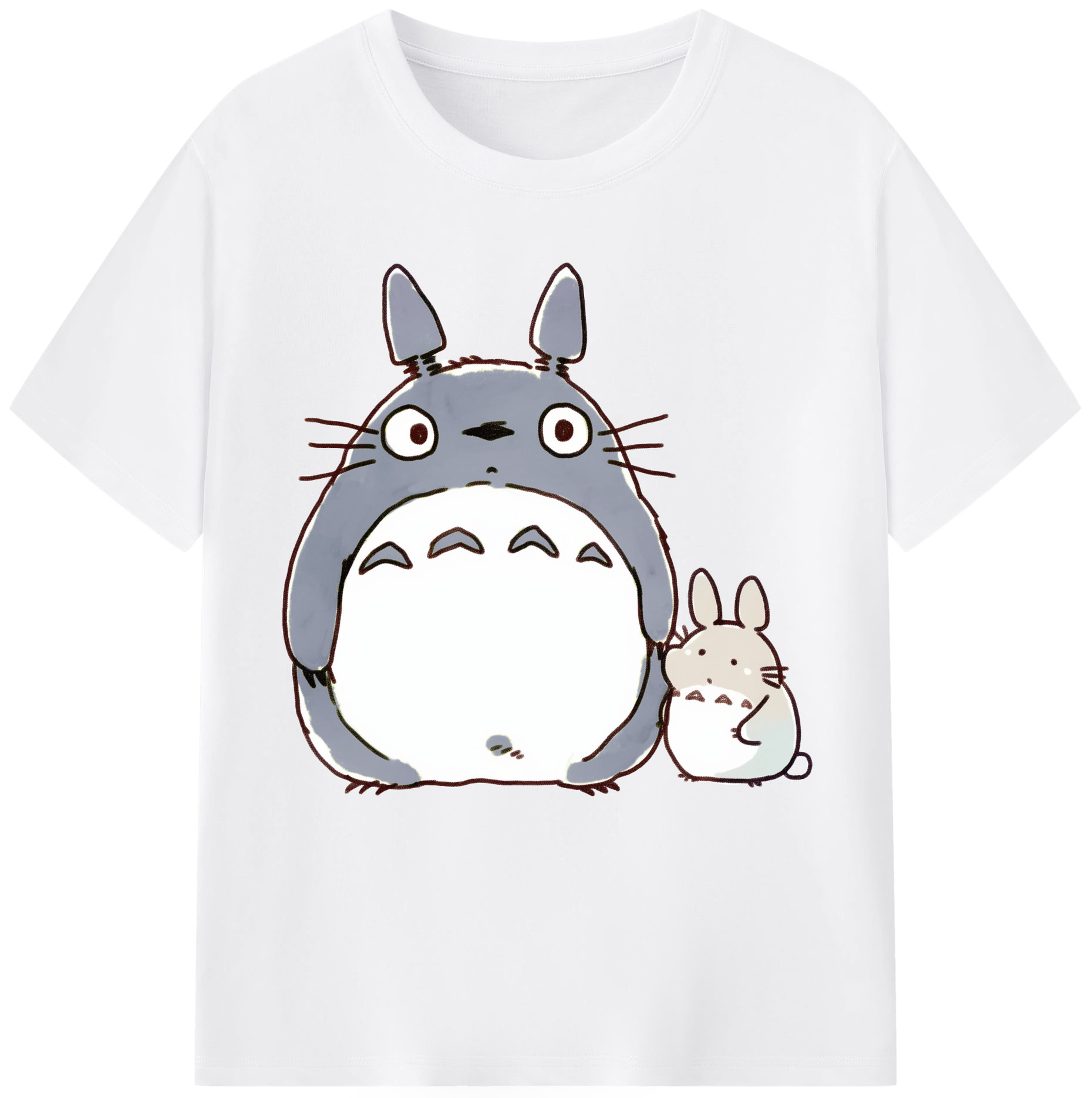 （画像用） となりのトトロ 草壁メイ 草壁サツキ My Neighbor Totoro Satsuki Kusakabe Mei Kusakabe 綿100％半袖Tシャツ（フロントプリント）