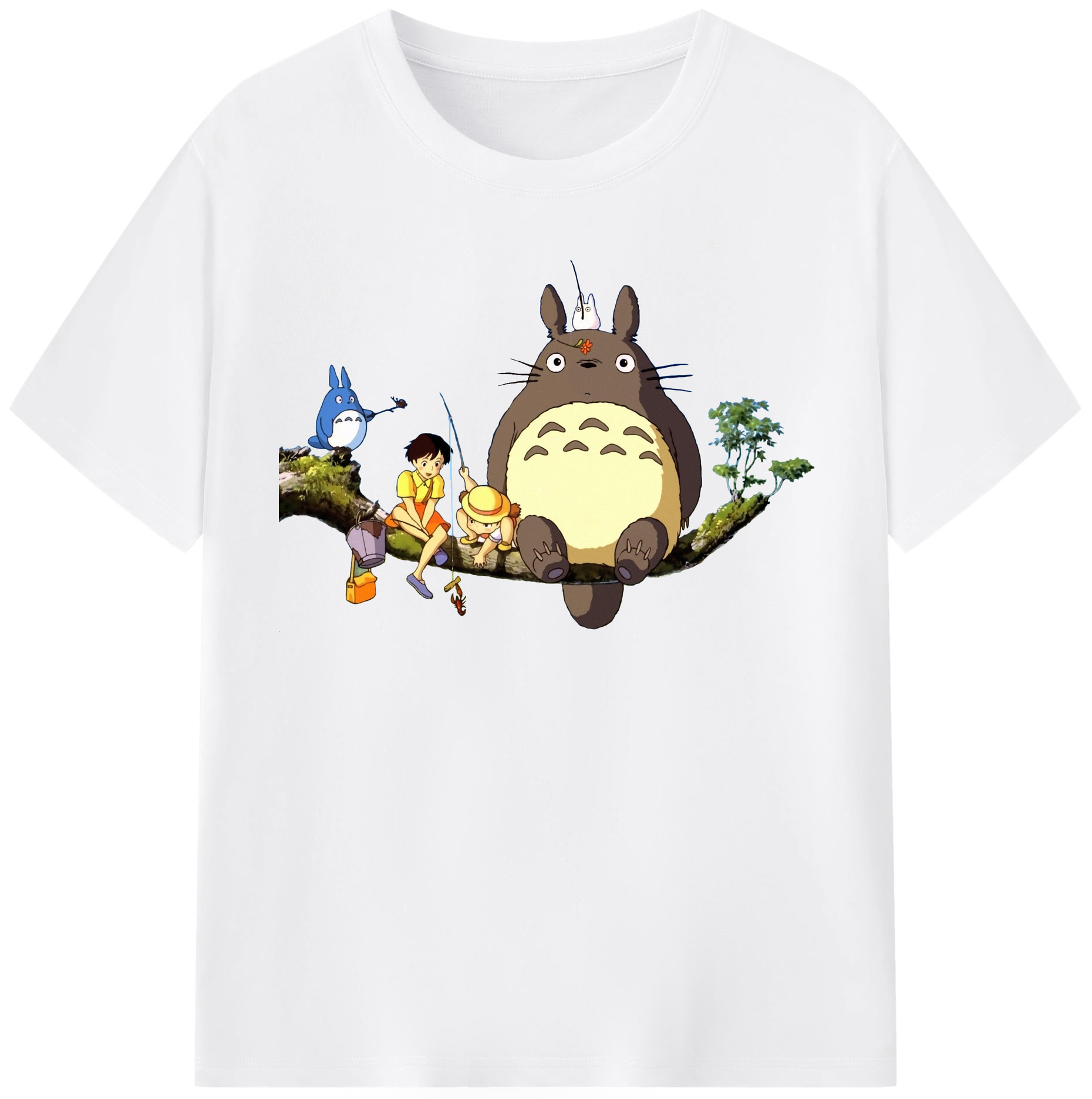 （画像用） となりのトトロ 草壁メイ 草壁サツキ My Neighbor Totoro Satsuki Kusakabe Mei Kusakabe 綿100％半袖Tシャツ（フロントプリント）