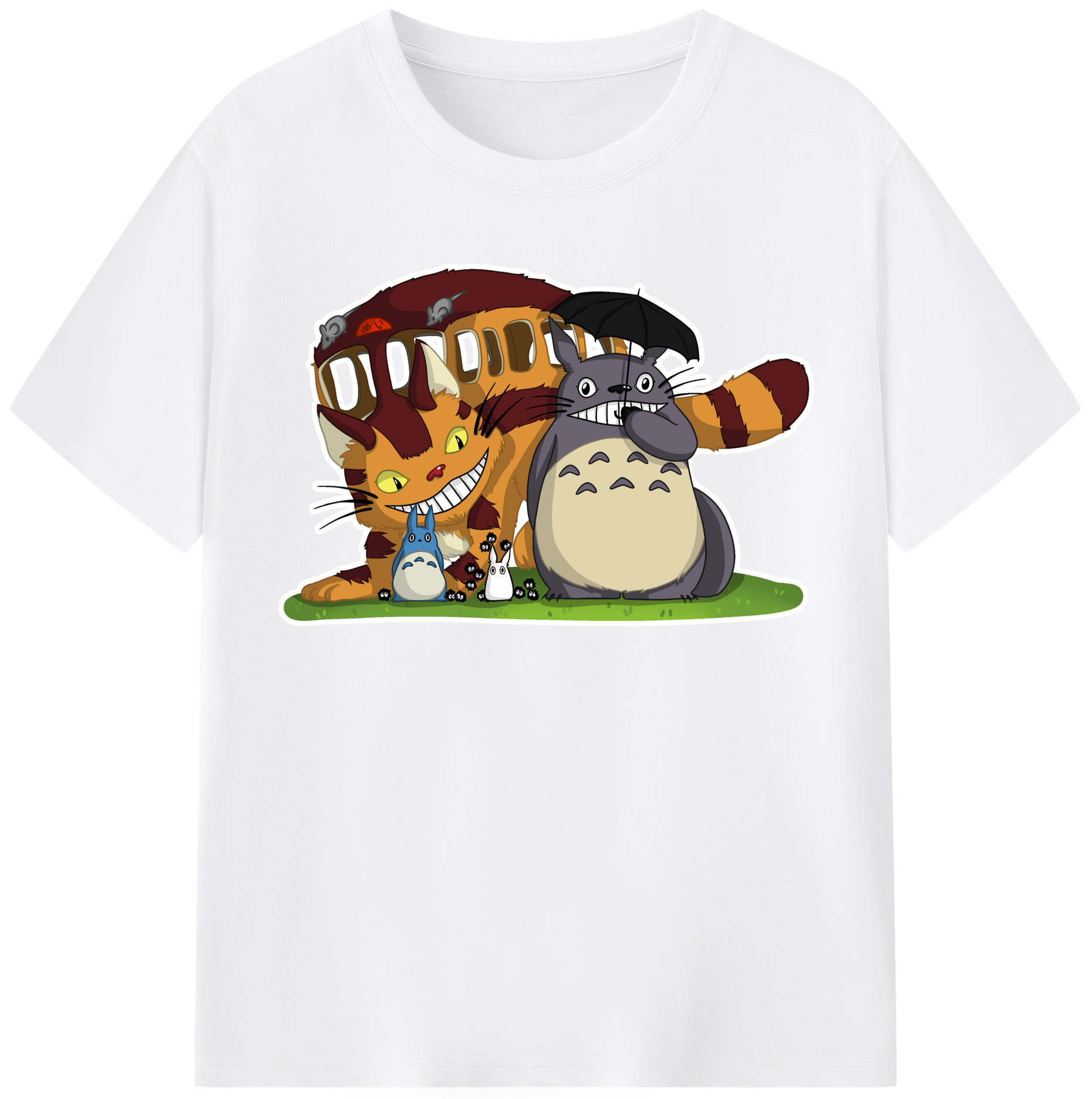 （画像用） となりのトトロ 草壁メイ 草壁サツキ My Neighbor Totoro Satsuki Kusakabe Mei Kusakabe 綿100％半袖Tシャツ（フロントプリント）