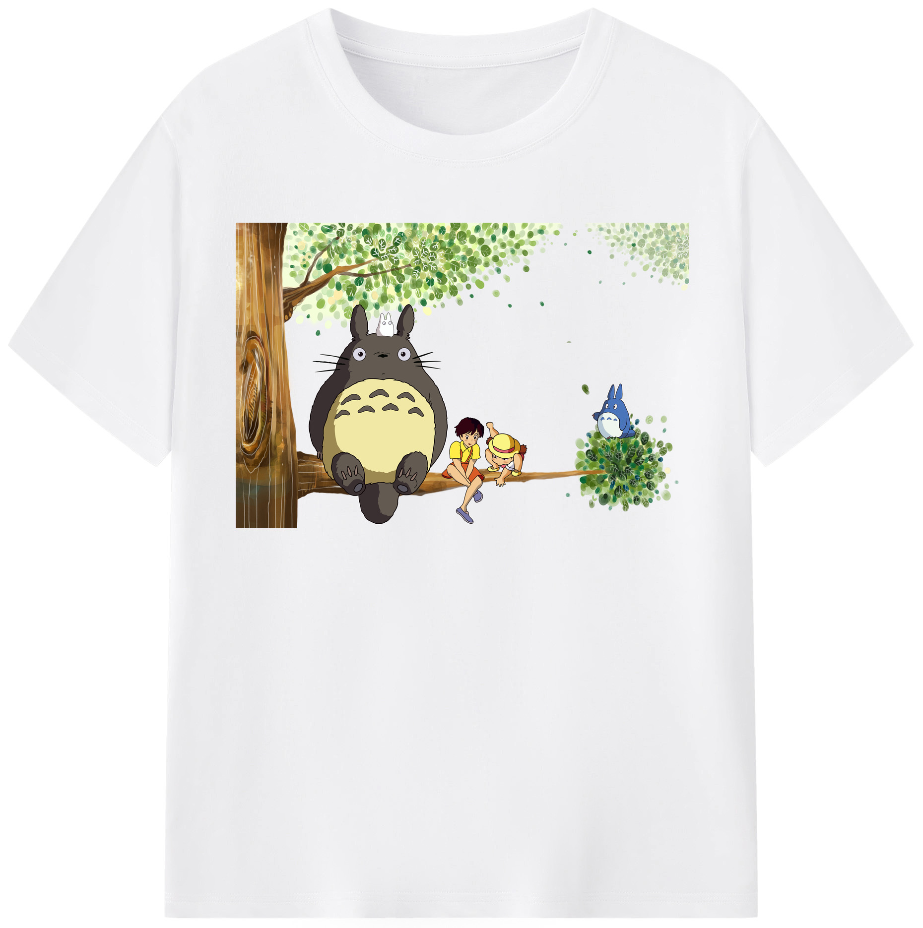 （画像用） となりのトトロ 草壁メイ 草壁サツキ My Neighbor Totoro Satsuki Kusakabe Mei Kusakabe 綿100％半袖Tシャツ（フロントプリント）