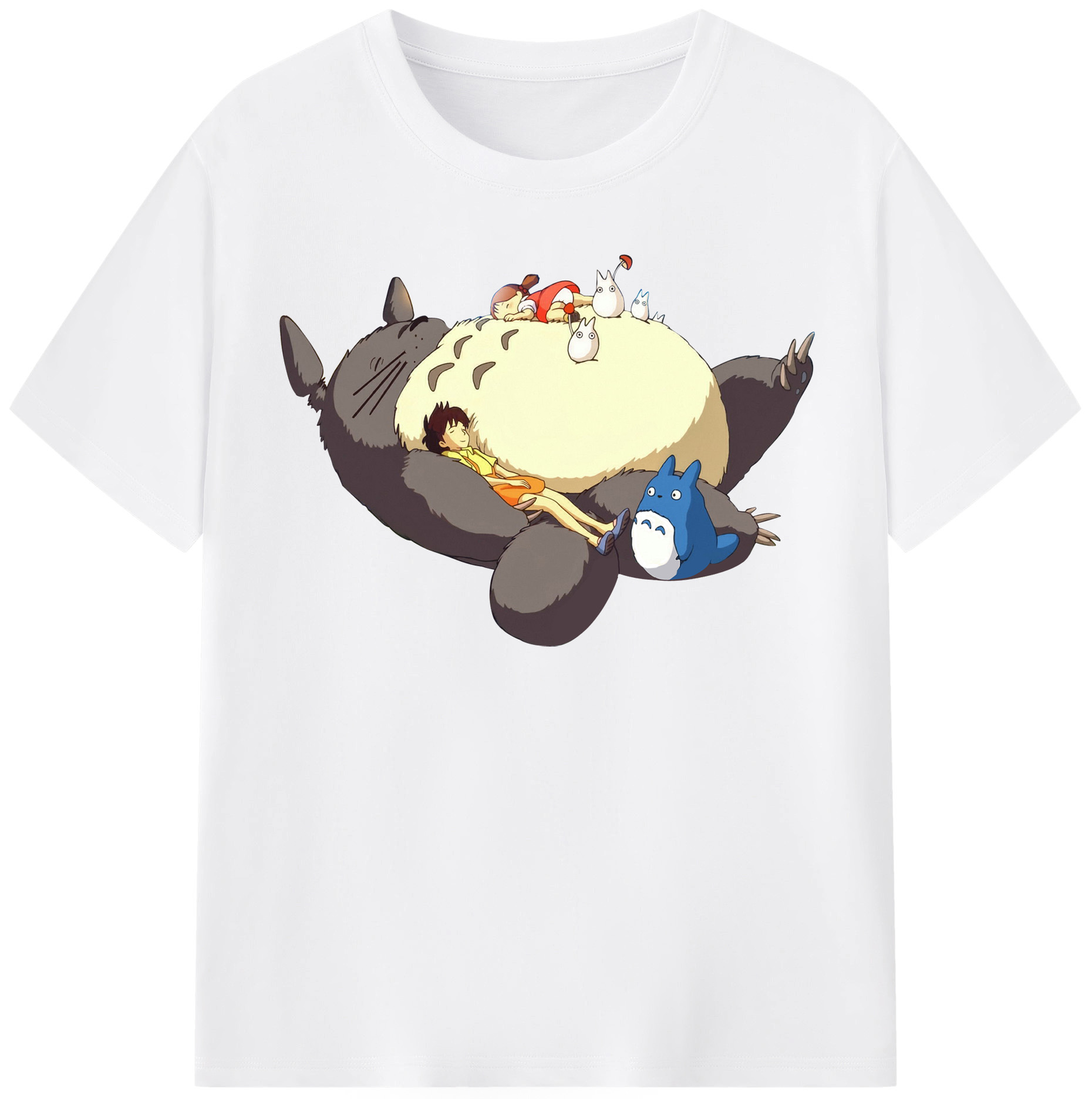（画像用） となりのトトロ 草壁メイ 草壁サツキ My Neighbor Totoro Satsuki Kusakabe Mei Kusakabe 綿100％半袖Tシャツ（フロントプリント）