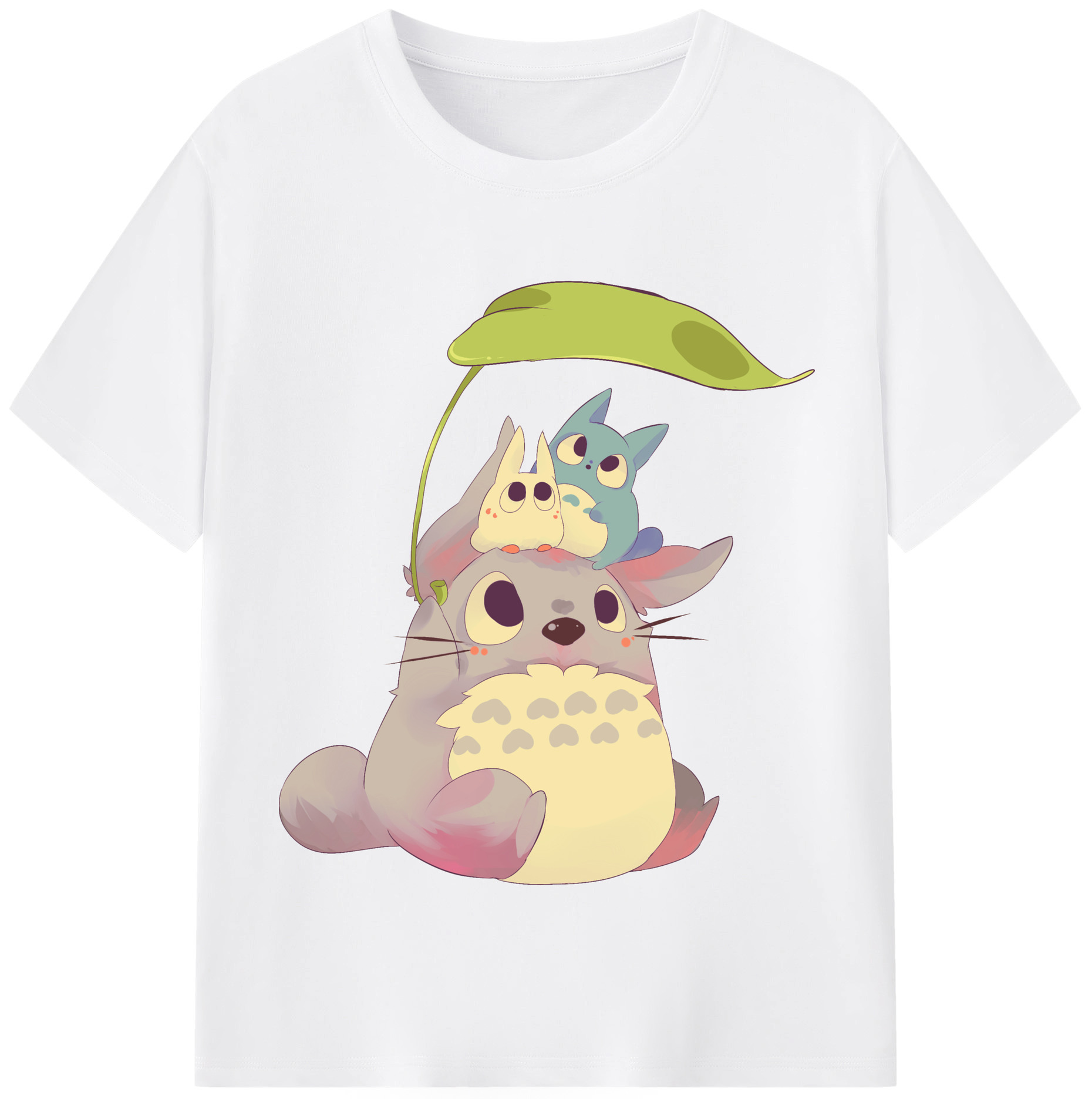 （画像用） となりのトトロ 草壁メイ 草壁サツキ My Neighbor Totoro Satsuki Kusakabe Mei Kusakabe 綿100％半袖Tシャツ（フロントプリント）