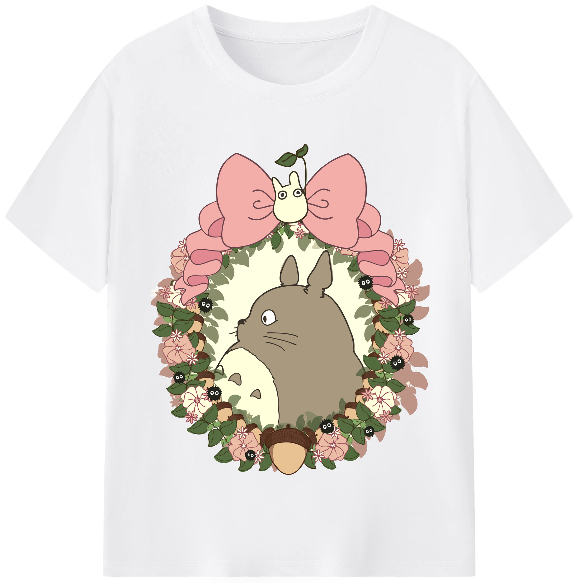 （画像用） となりのトトロ 草壁メイ 草壁サツキ My Neighbor Totoro Satsuki Kusakabe Mei Kusakabe 綿100％半袖Tシャツ（フロントプリント）