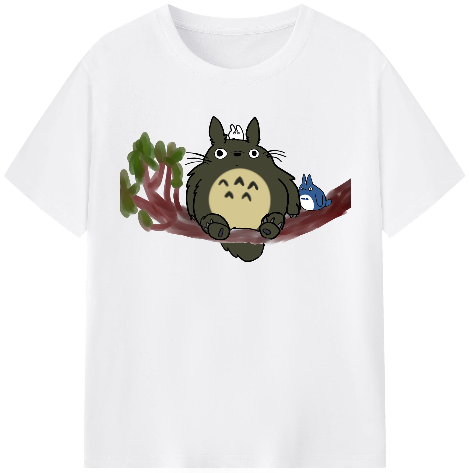 （画像用） となりのトトロ 草壁メイ 草壁サツキ My Neighbor Totoro Satsuki Kusakabe Mei Kusakabe 綿100％半袖Tシャツ（フロントプリント）